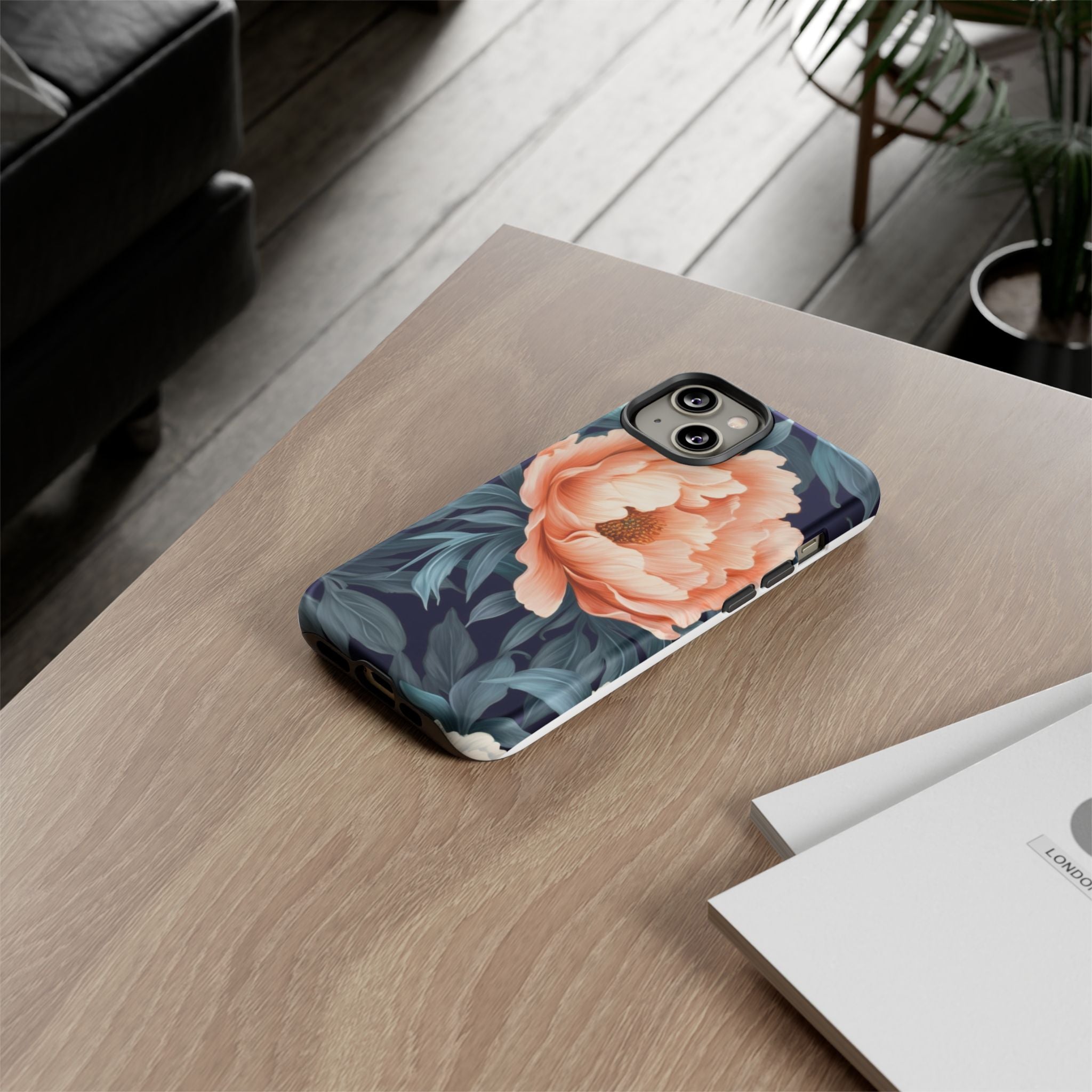 Moody Floral iPhone Case - Hexagon Stone