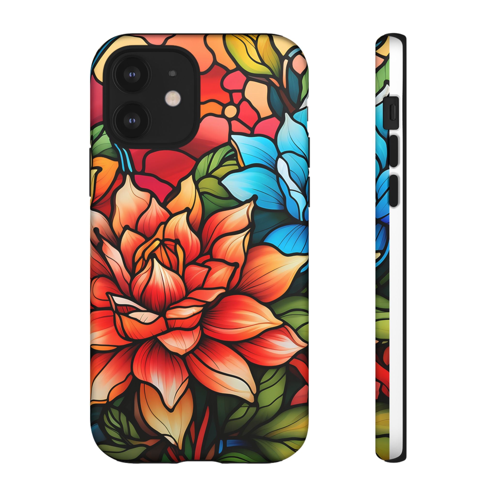 Stained Glass Floral iPhone Case - Hexagon Stone