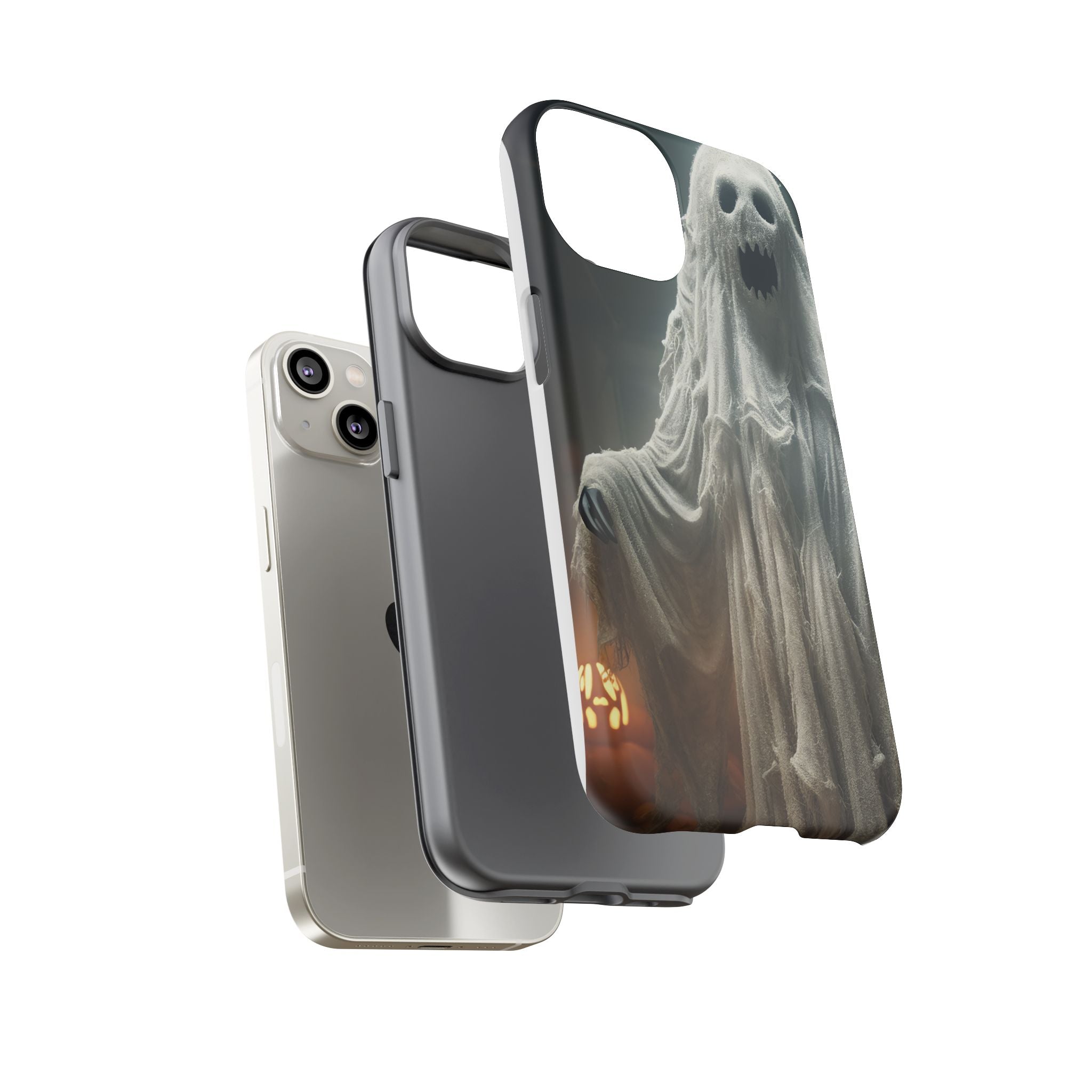 Spooky Ghost Hexagon Stone iPhone Case