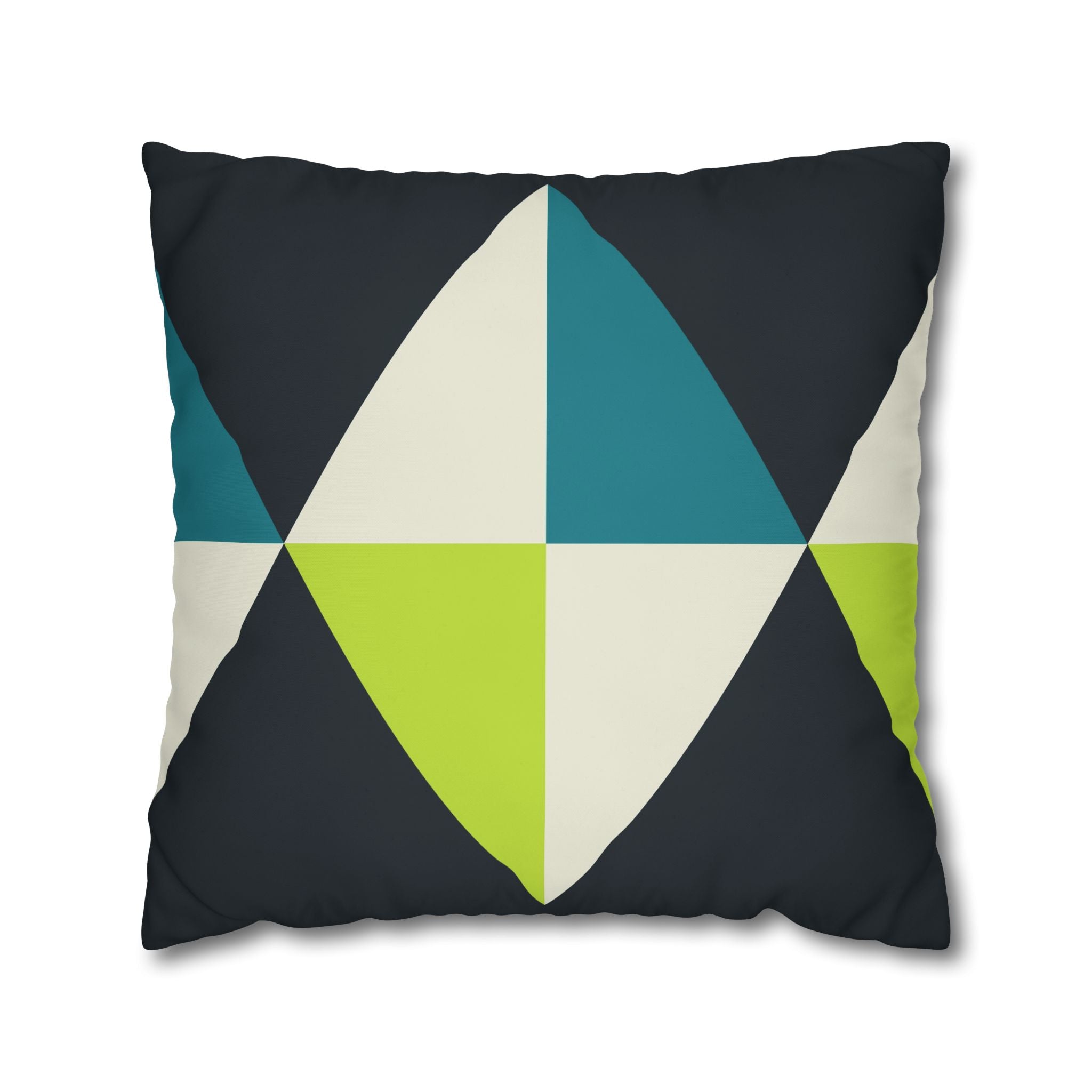 Geometric Teal Diamond Pillowcase