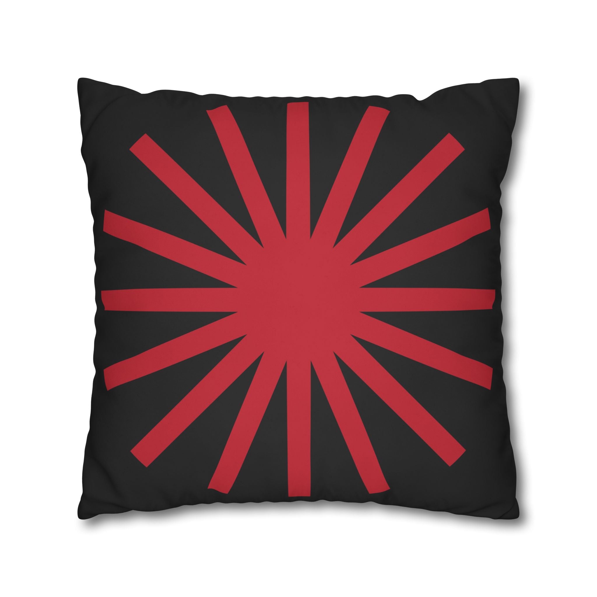 Red Sunburst Geometric Pillowcase