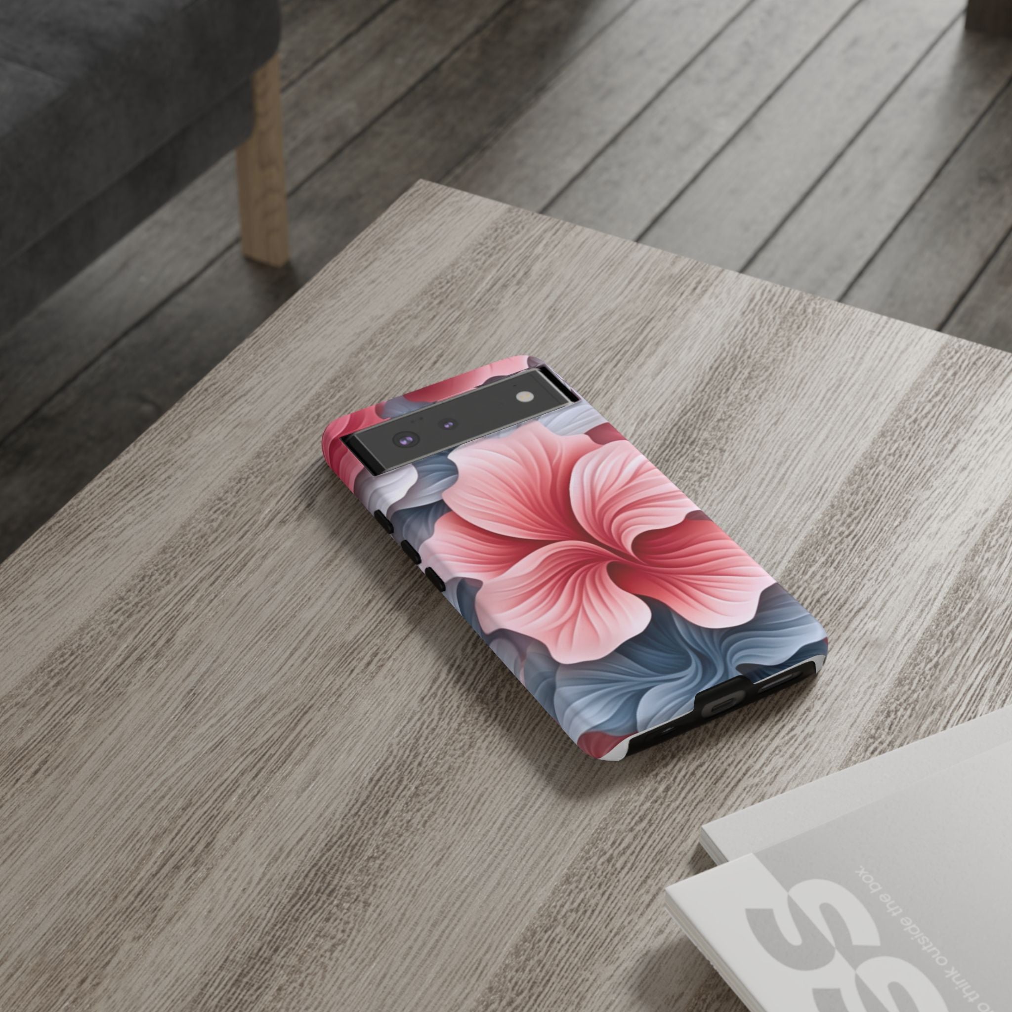 Abstract Floral Google Pixel Case (All Models) - Pink & Grey