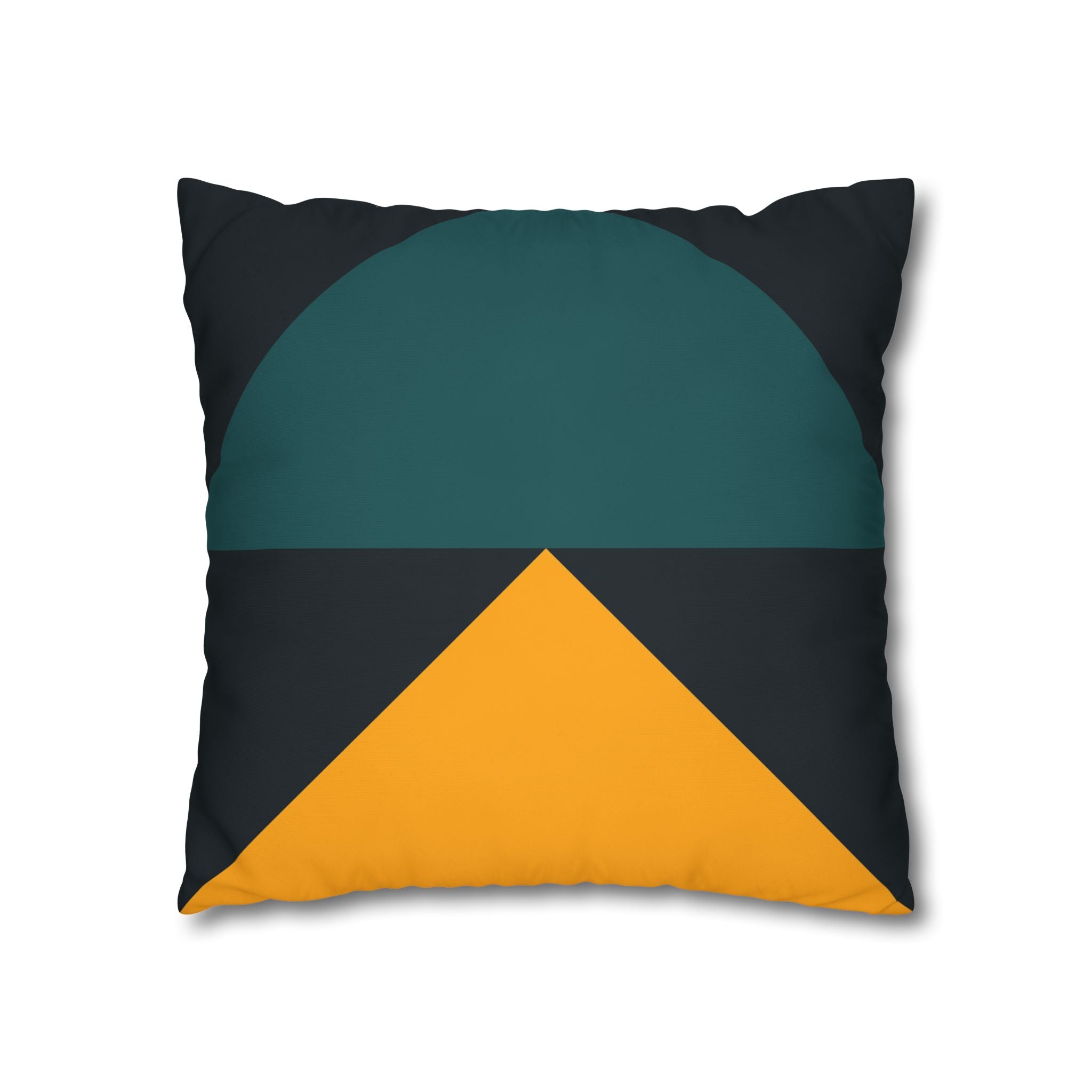 Geometric Teal & Gold Peak Pillowcase