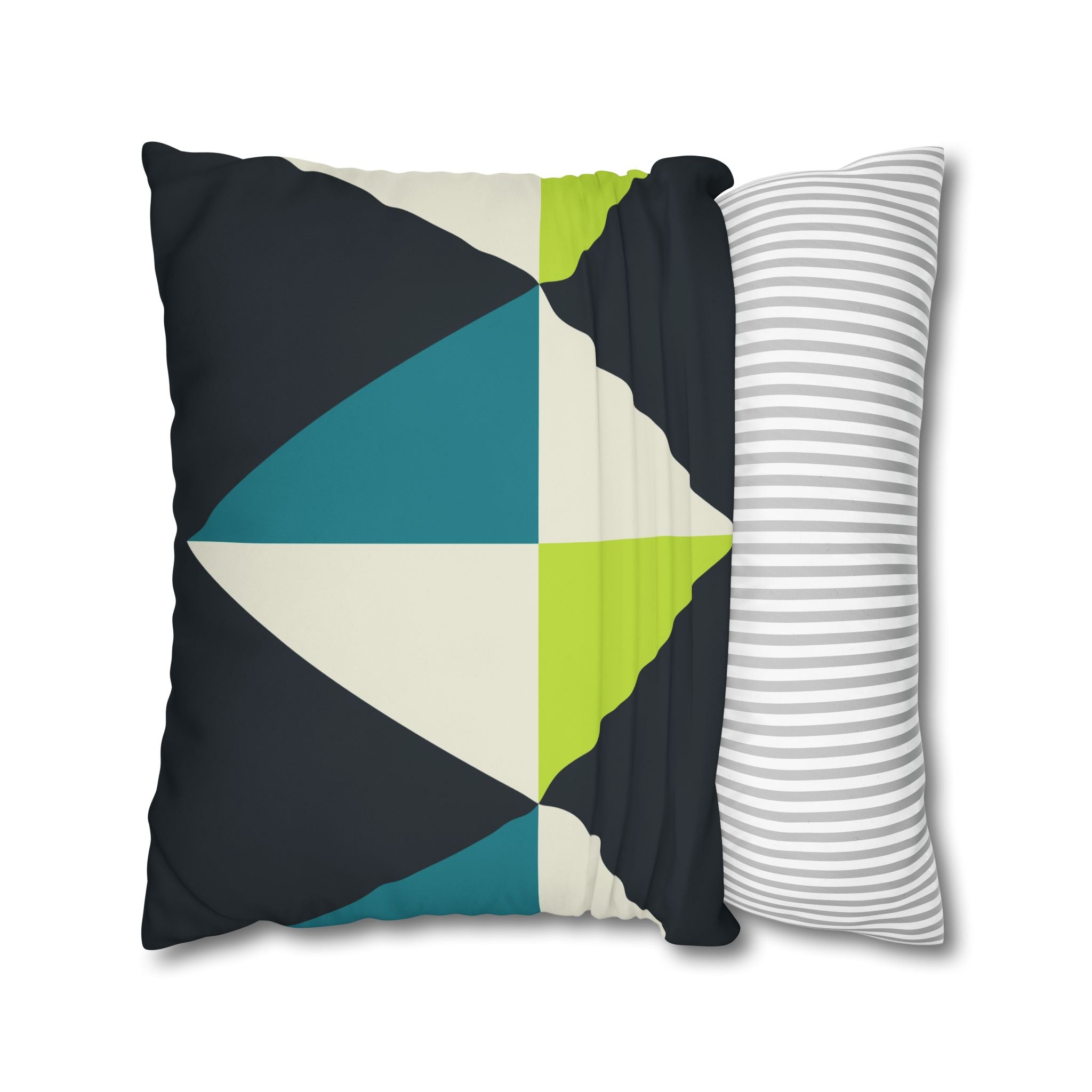 Geometric Teal Diamond Pillowcase