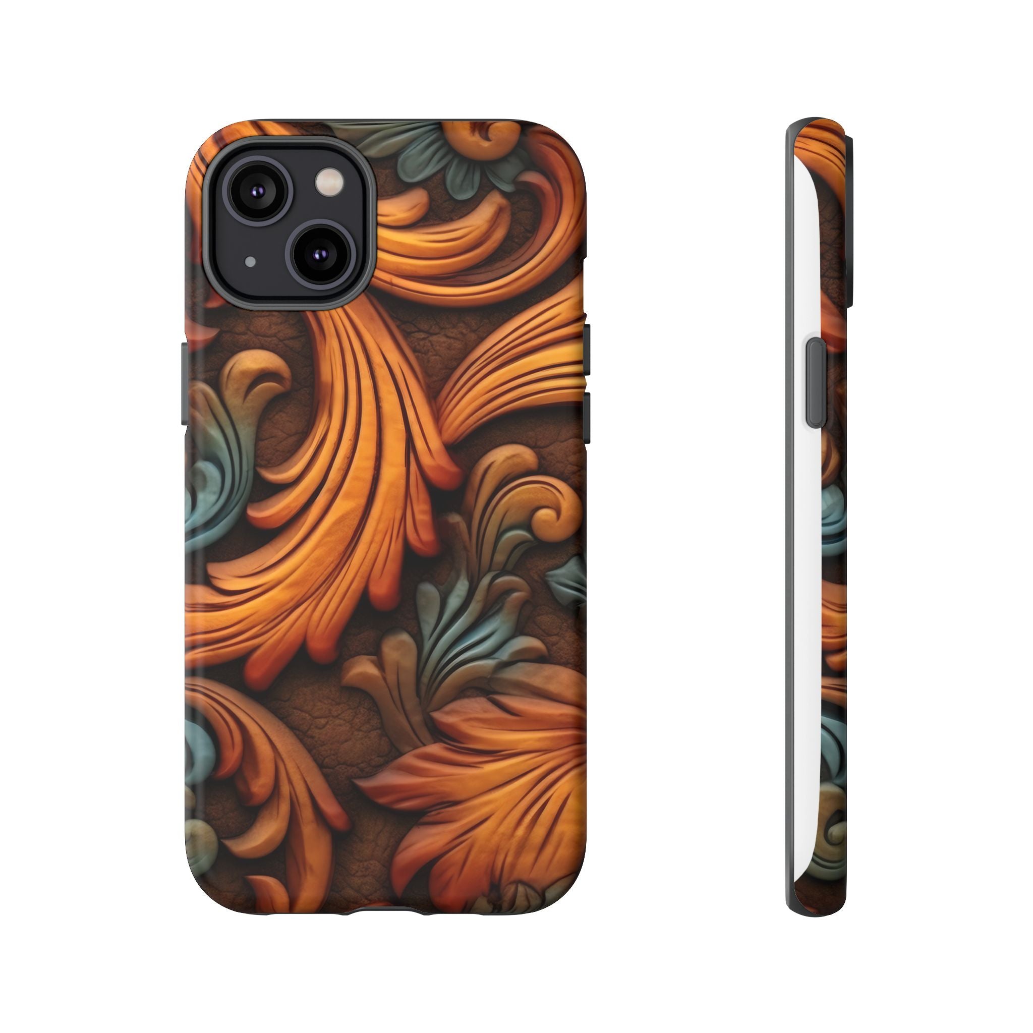 Baroque Copper iPhone Case - Hexagon Stone