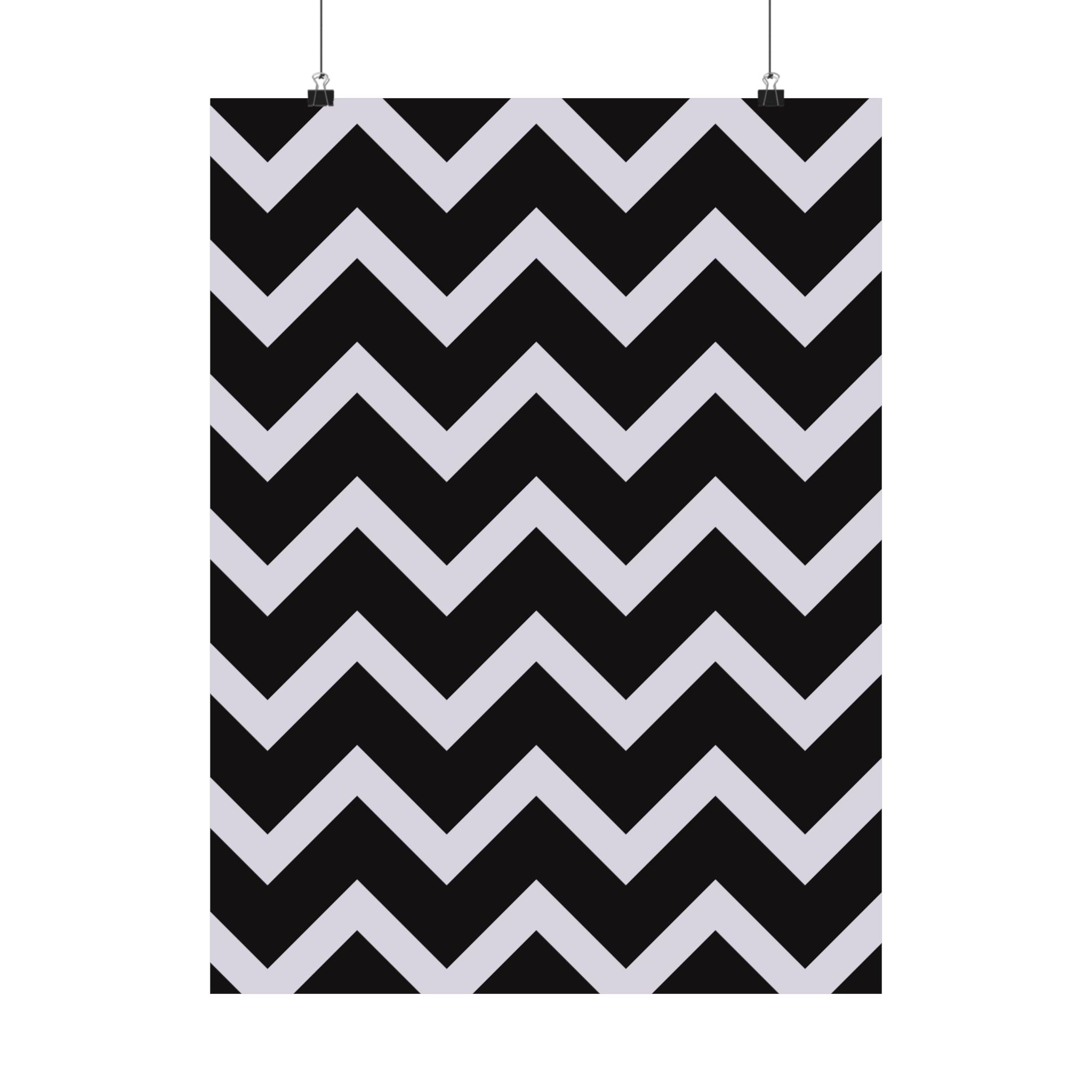 Modern Chevron Zigzag Geometric Poster