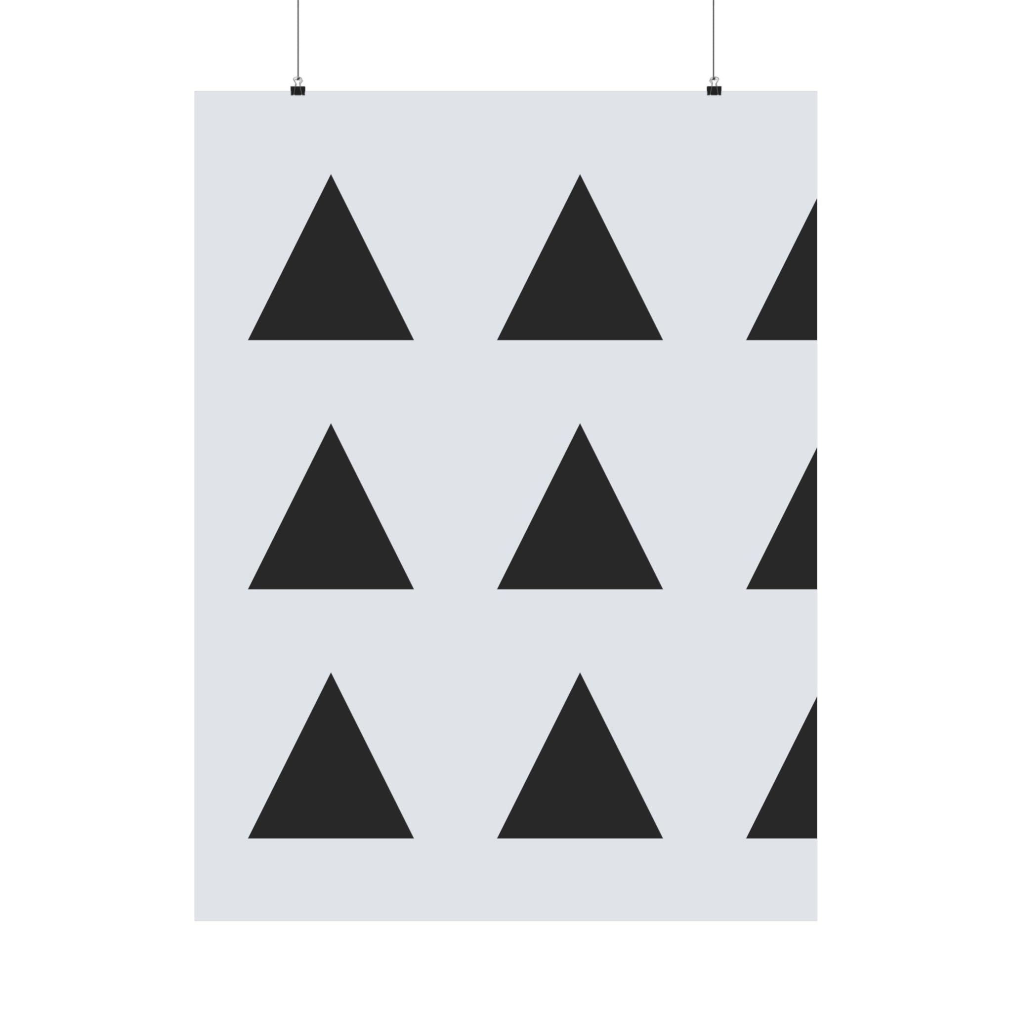 Geometric Black Triangle Wall Art Poster