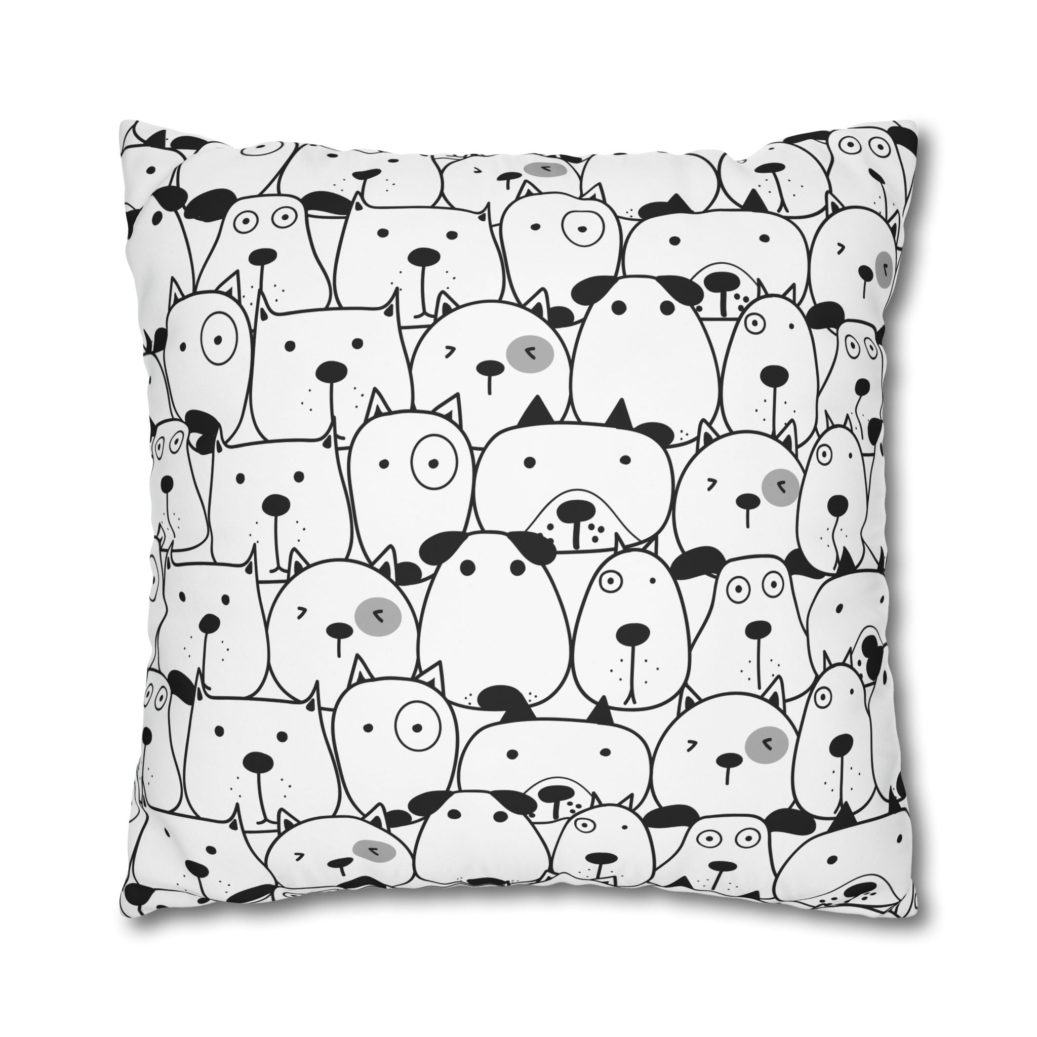 Cute Puppy Faces Pillowcase - Dog Pattern