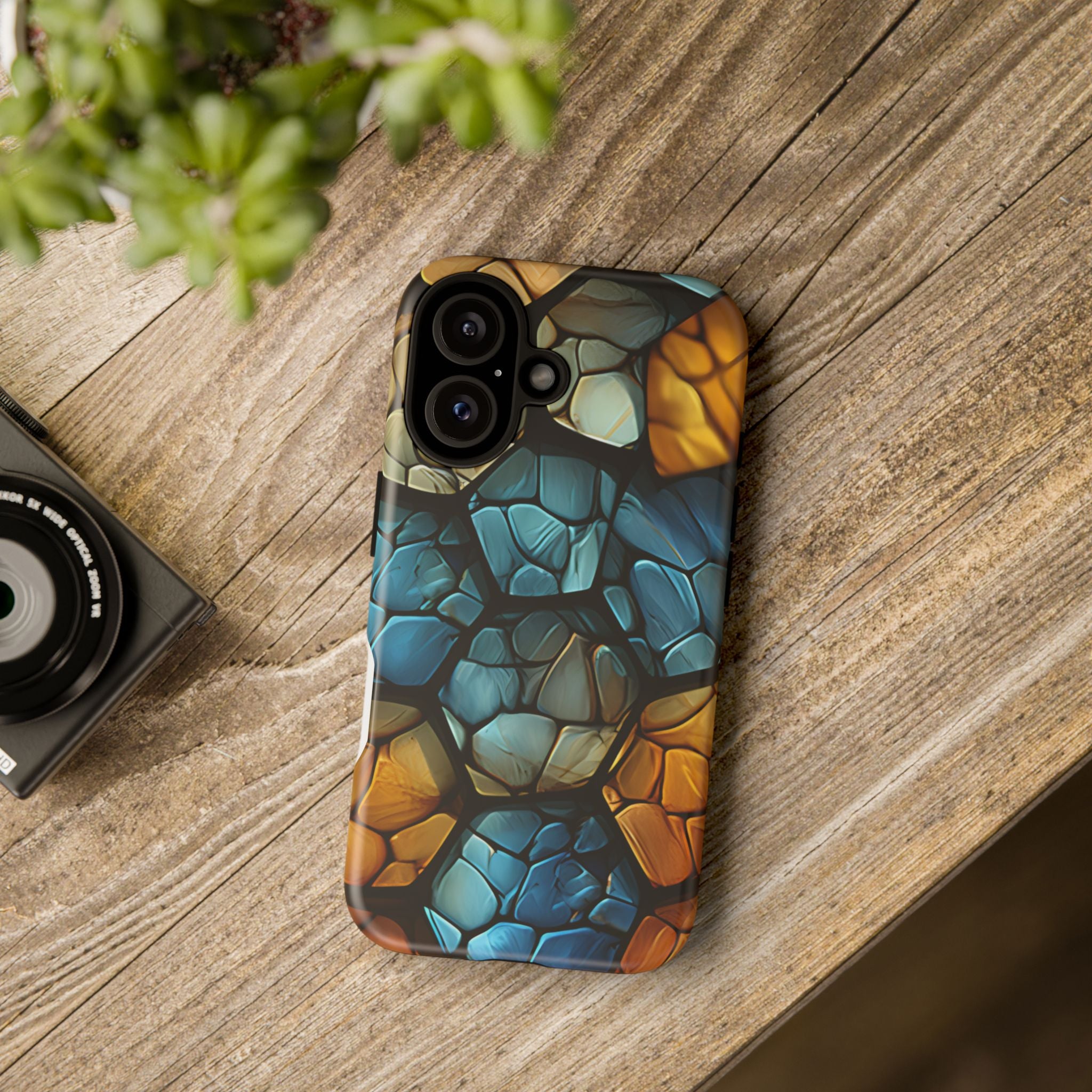 Abstract Stone Mosaic iPhone Case