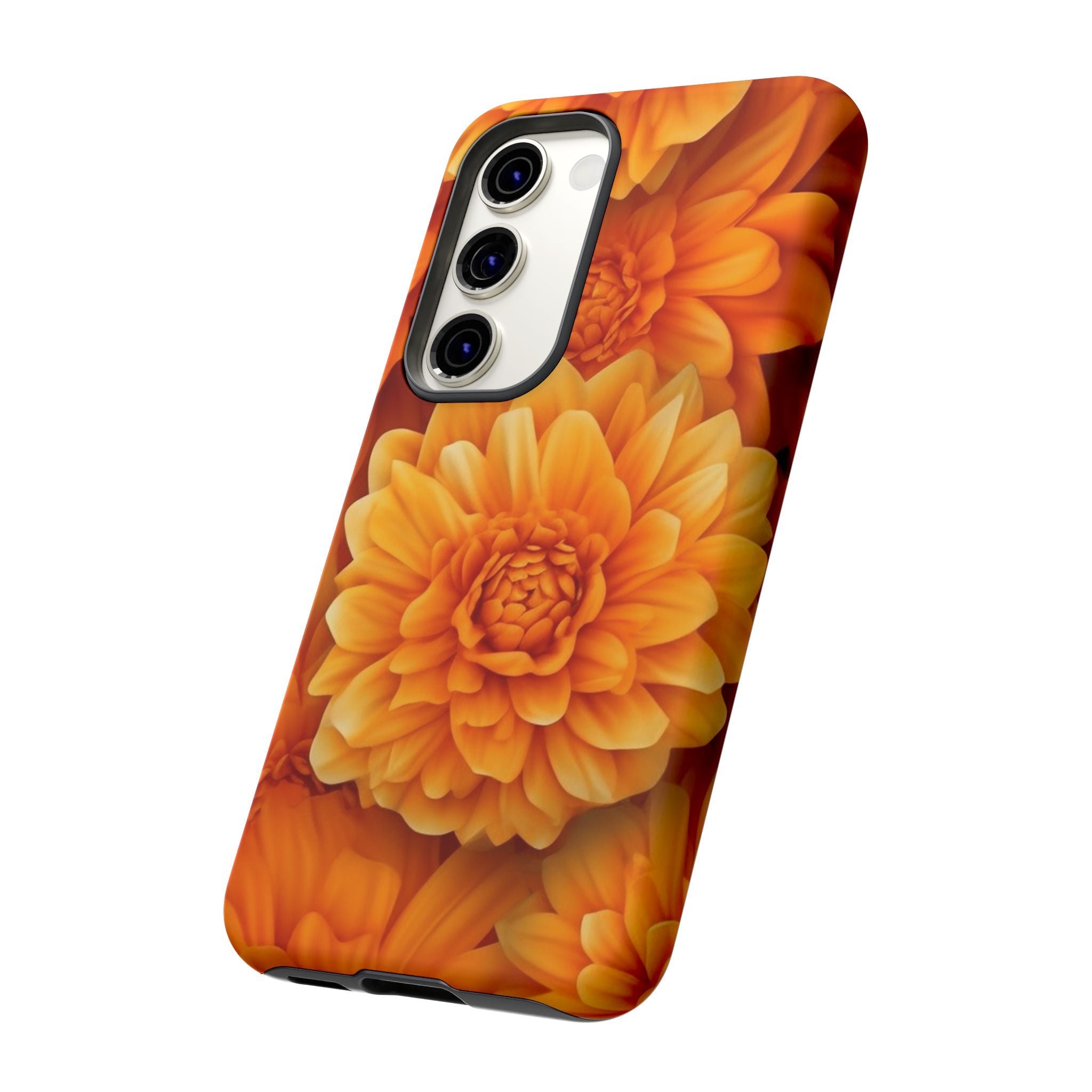 Orange Dahlia Bloom Samsung Case