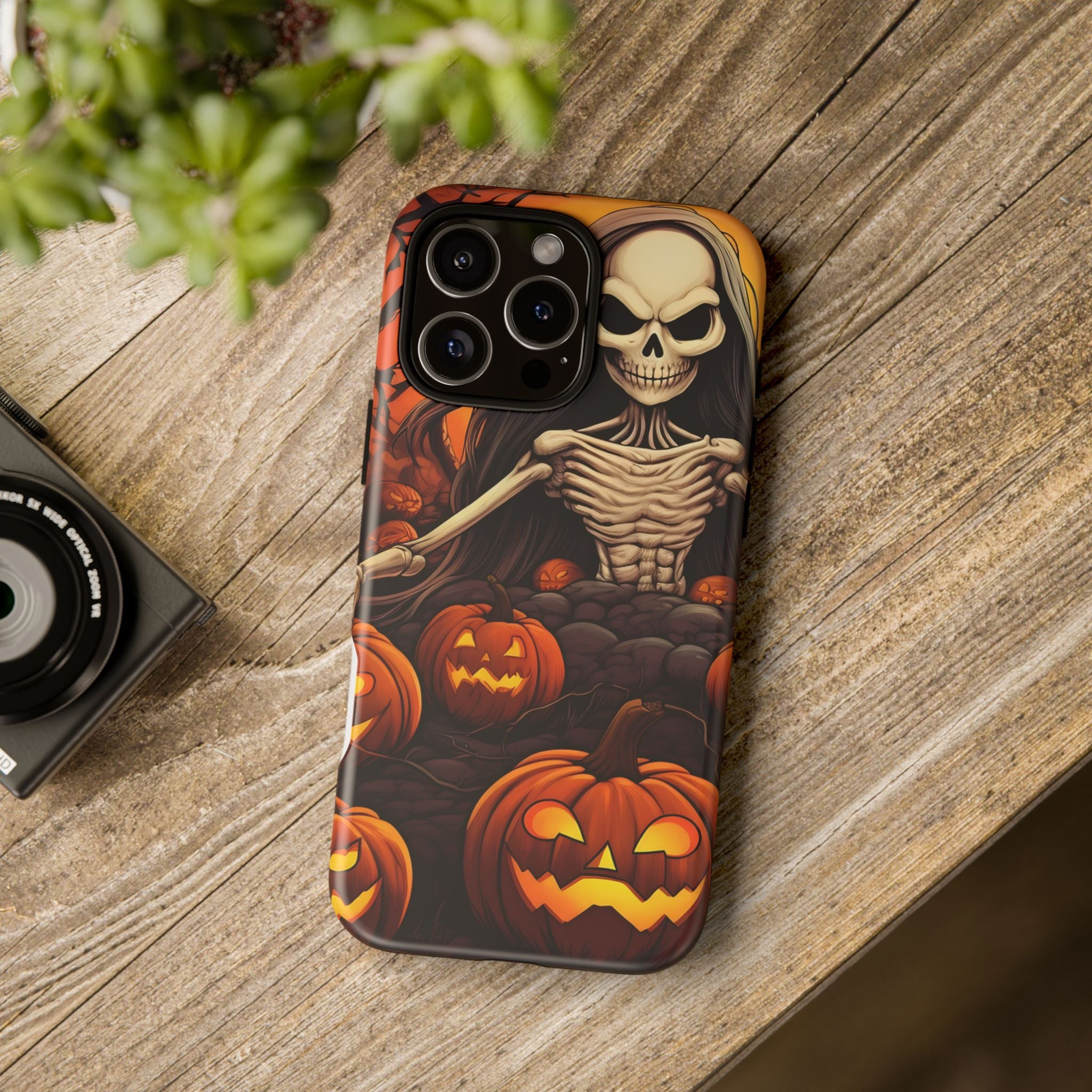 Spooky Skeleton Hexagon iPhone Case