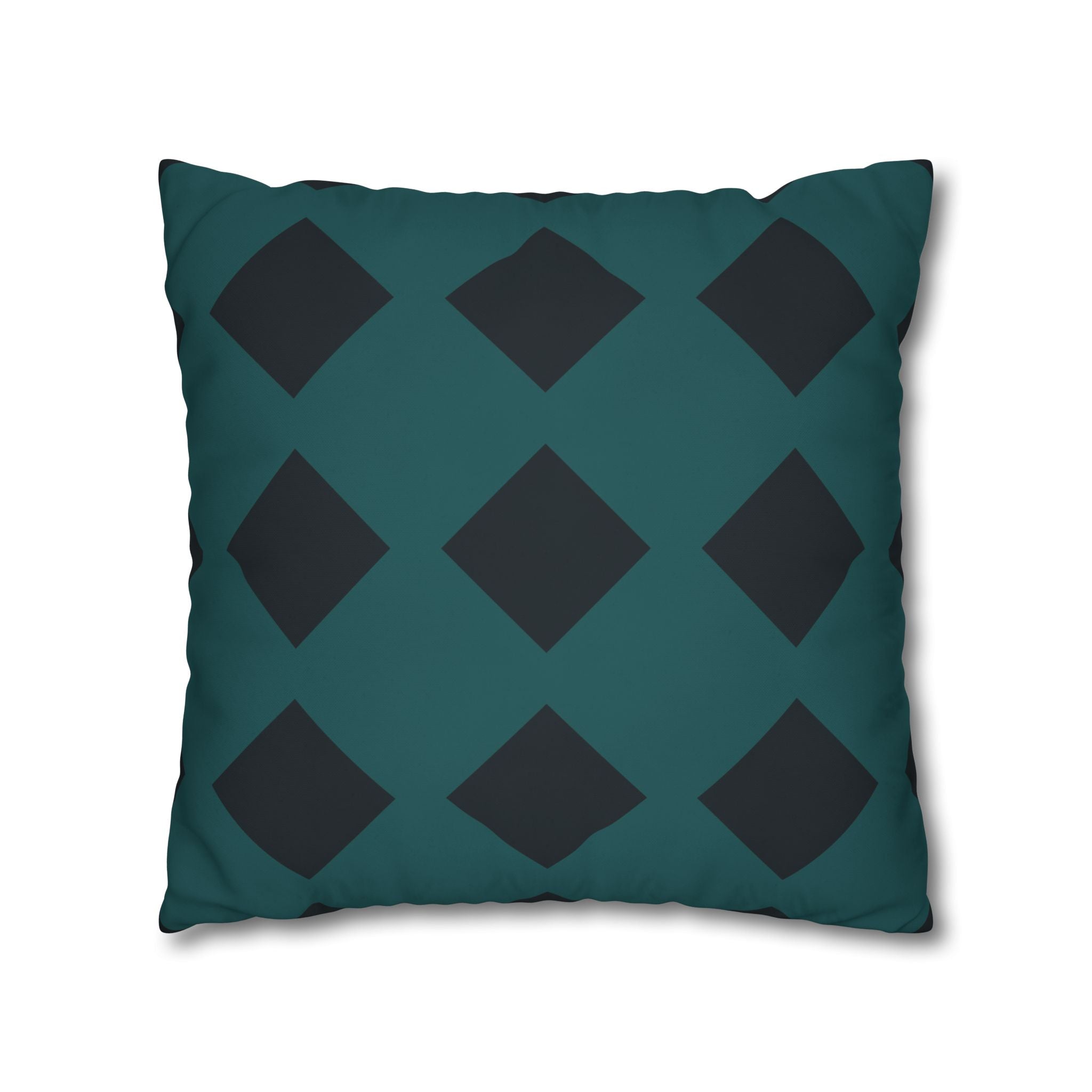 Teal Geometric Diamond Pillowcase