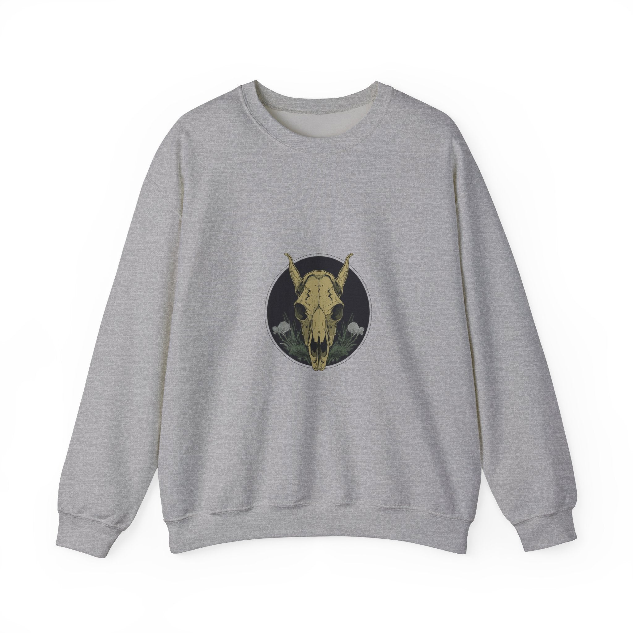 Wildlife Skull Sweatshirt: Gothic Nature