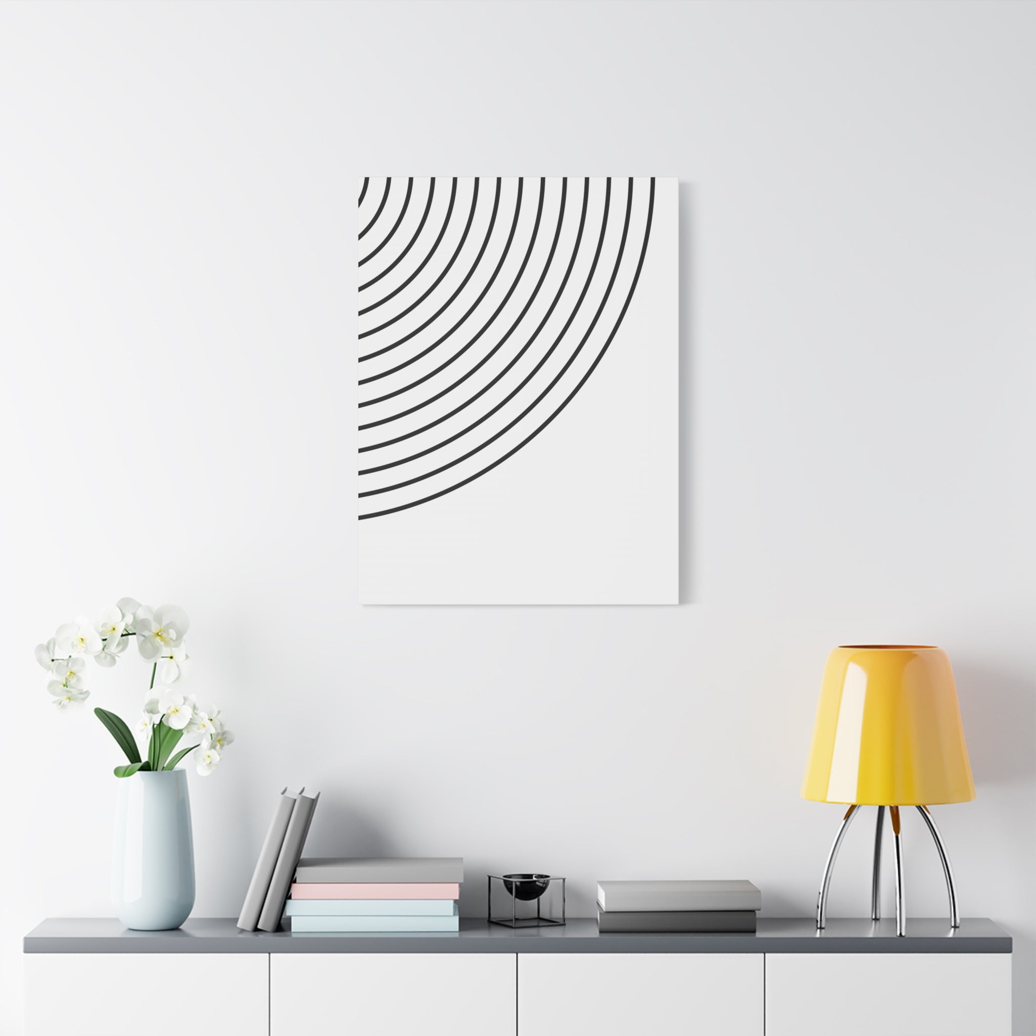 Concentric Circles Matte Canvas Art