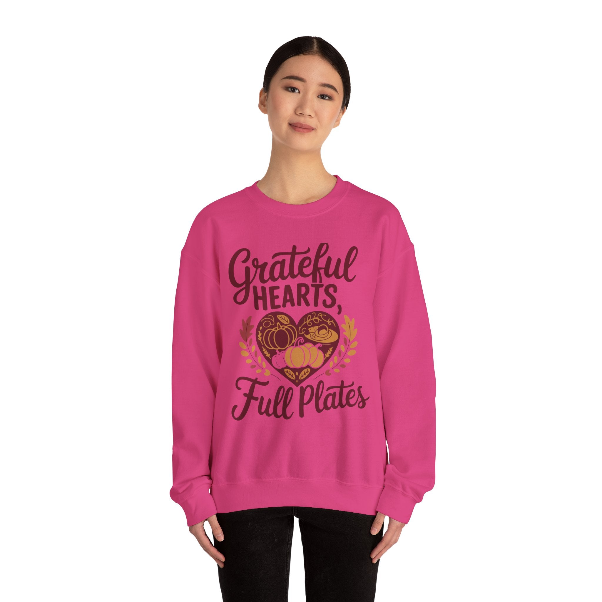 Grateful Hearts, Full Plates Thanksgiving Sweatshirt