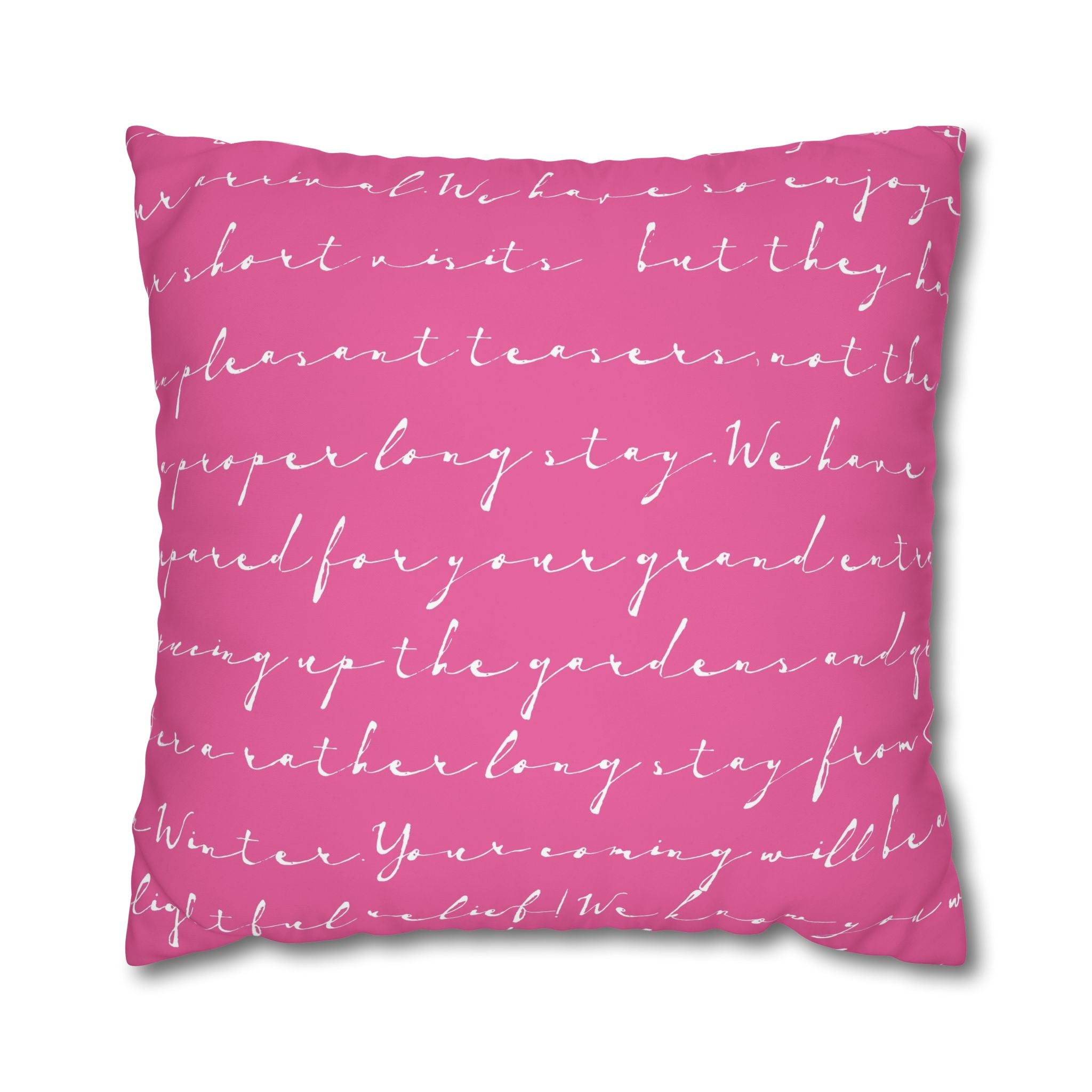 Pink Floral Welcome Pillowcase