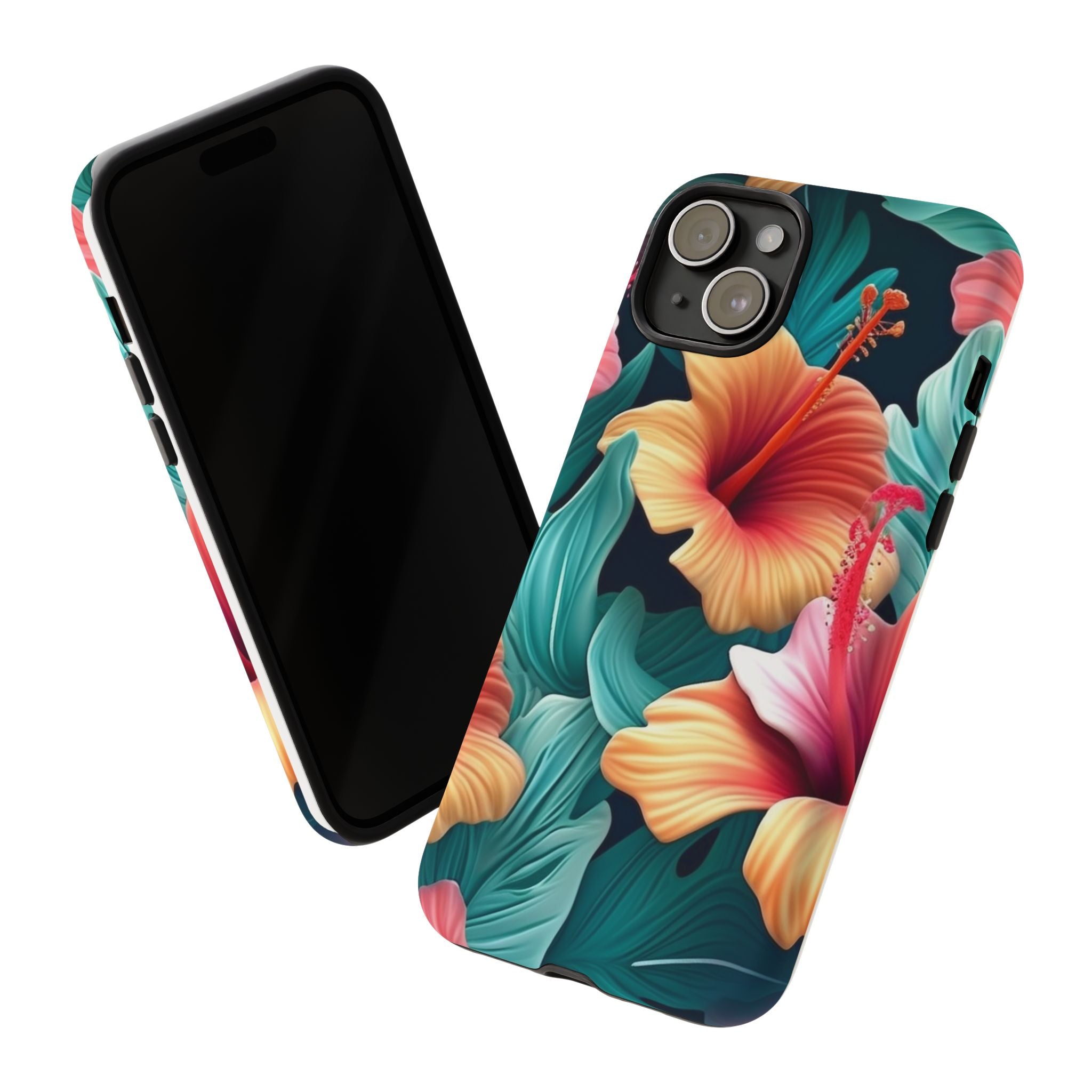 Tropical Hibiscus Hexagon iPhone Case