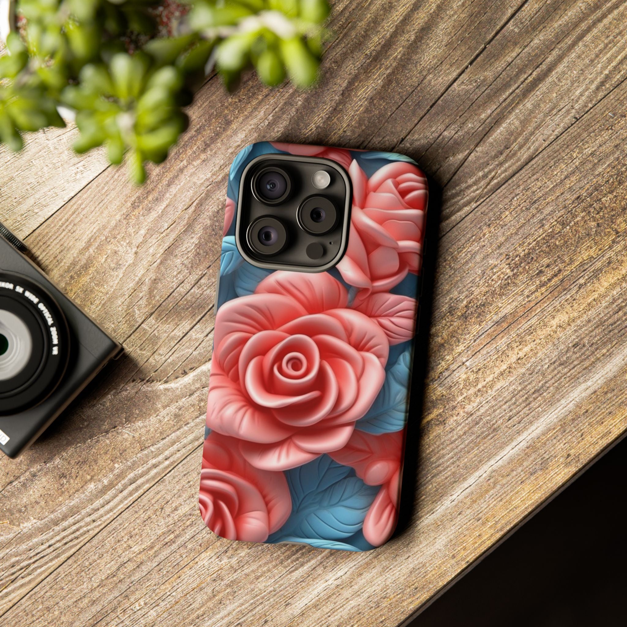 Stylized Floral iPhone Case - Hexagon Stone