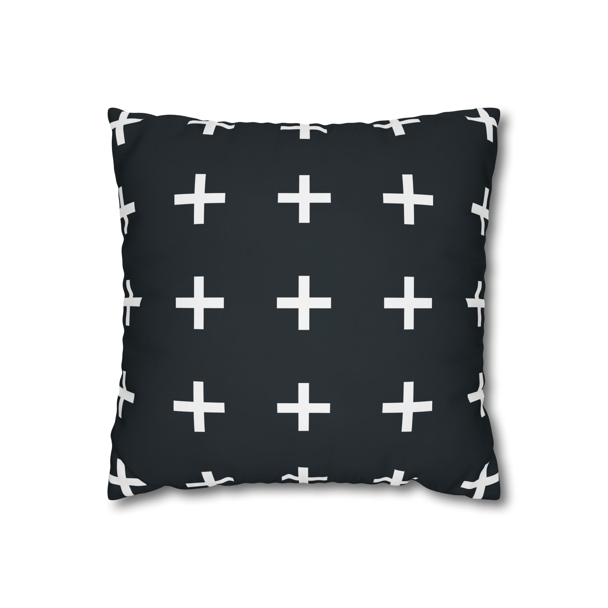 Teal Plus Sign Pillowcase - Geometric Design