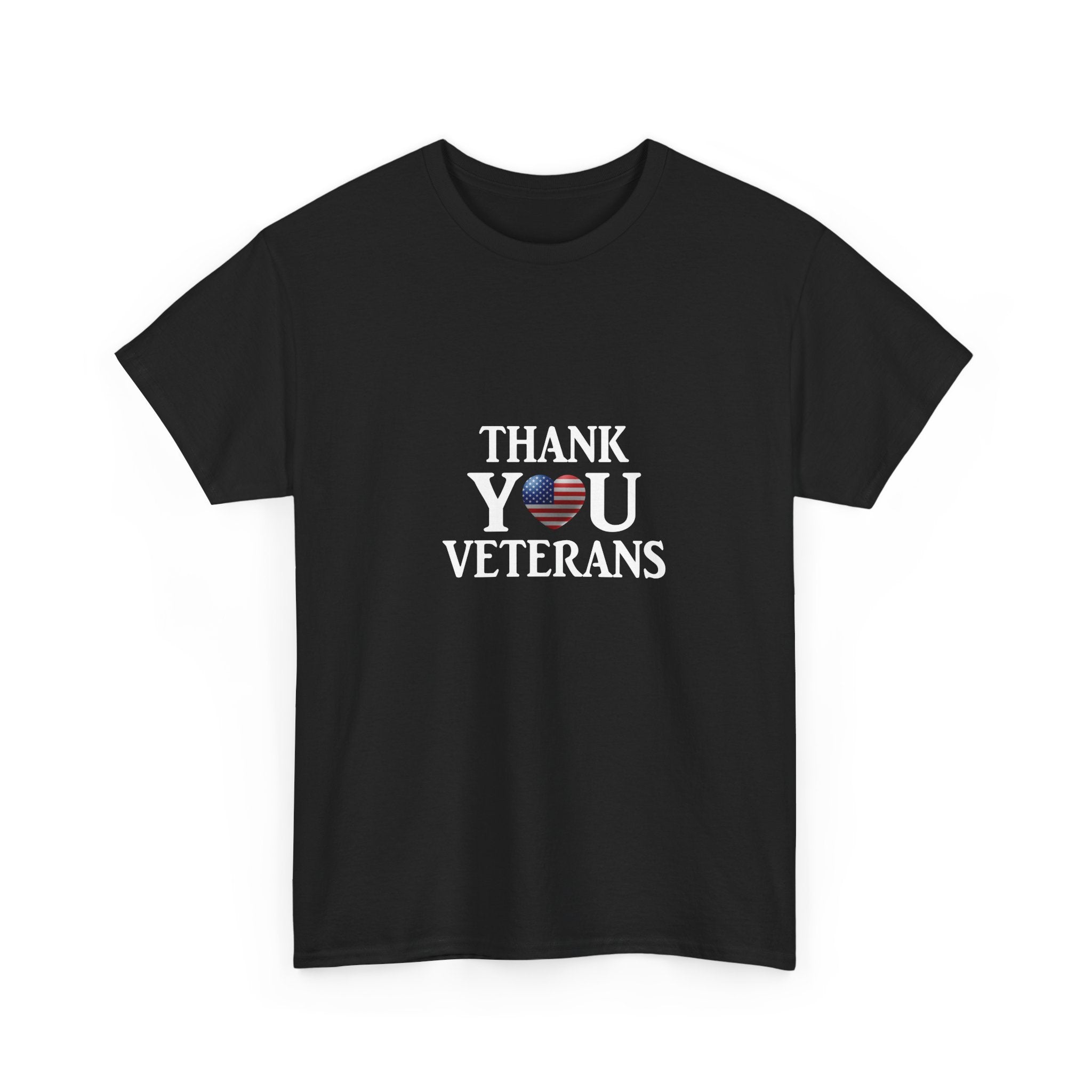 Thank You Veterans US Flag Heart T-Shirt