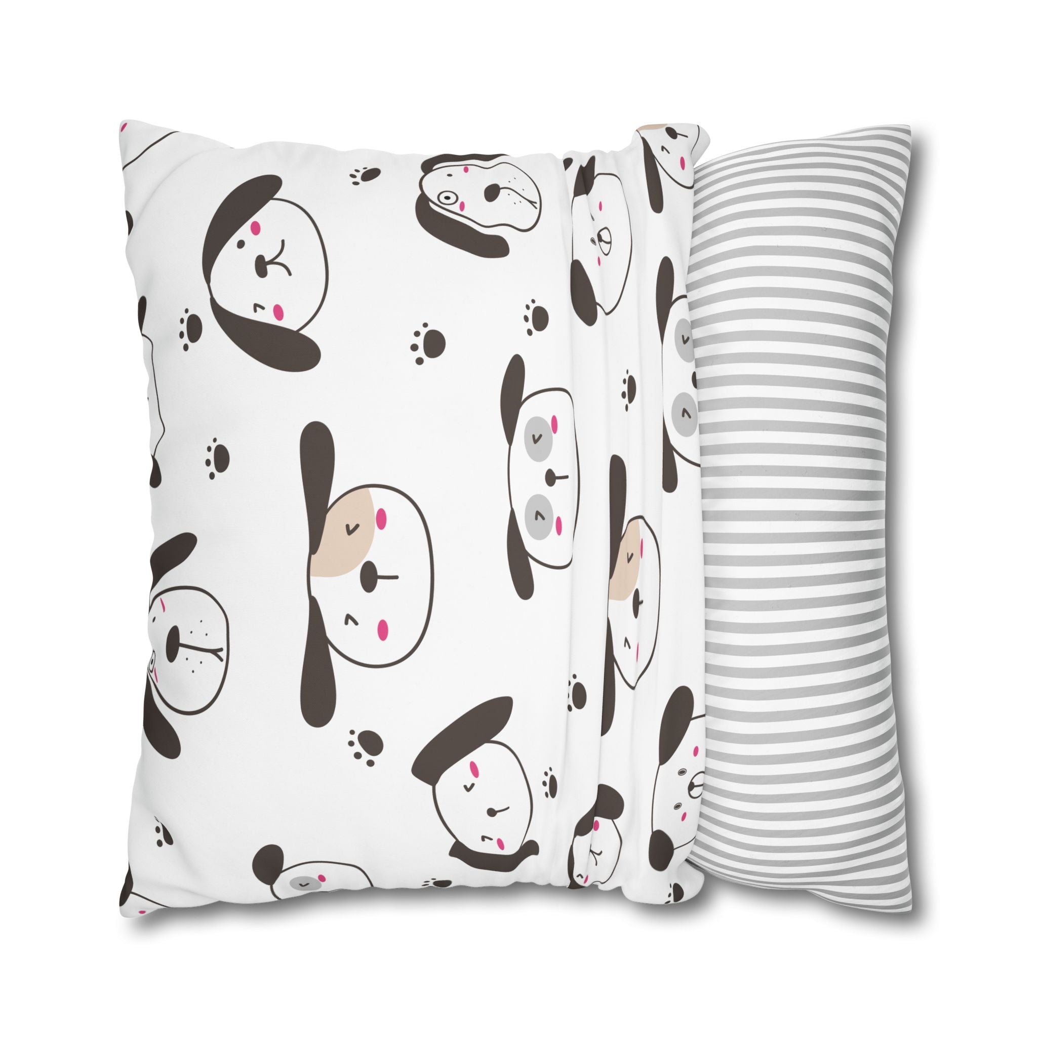 Cute Puppy Paw Print Pillowcase