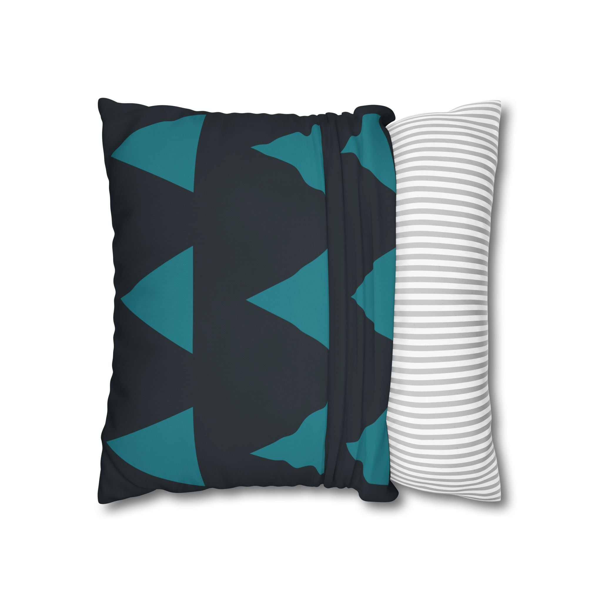 Teal Triangle Geometric Pillowcase