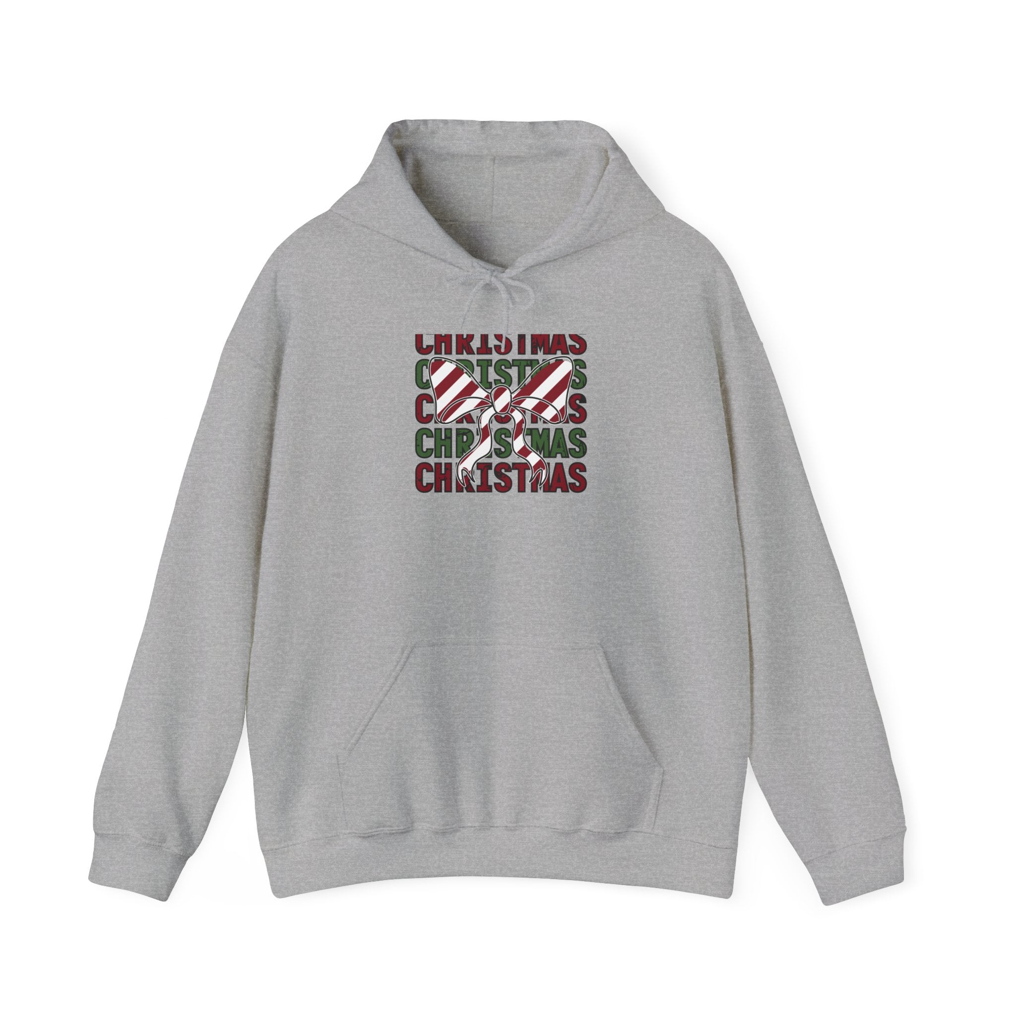 Candy Cane Bow Christmas Hoodie