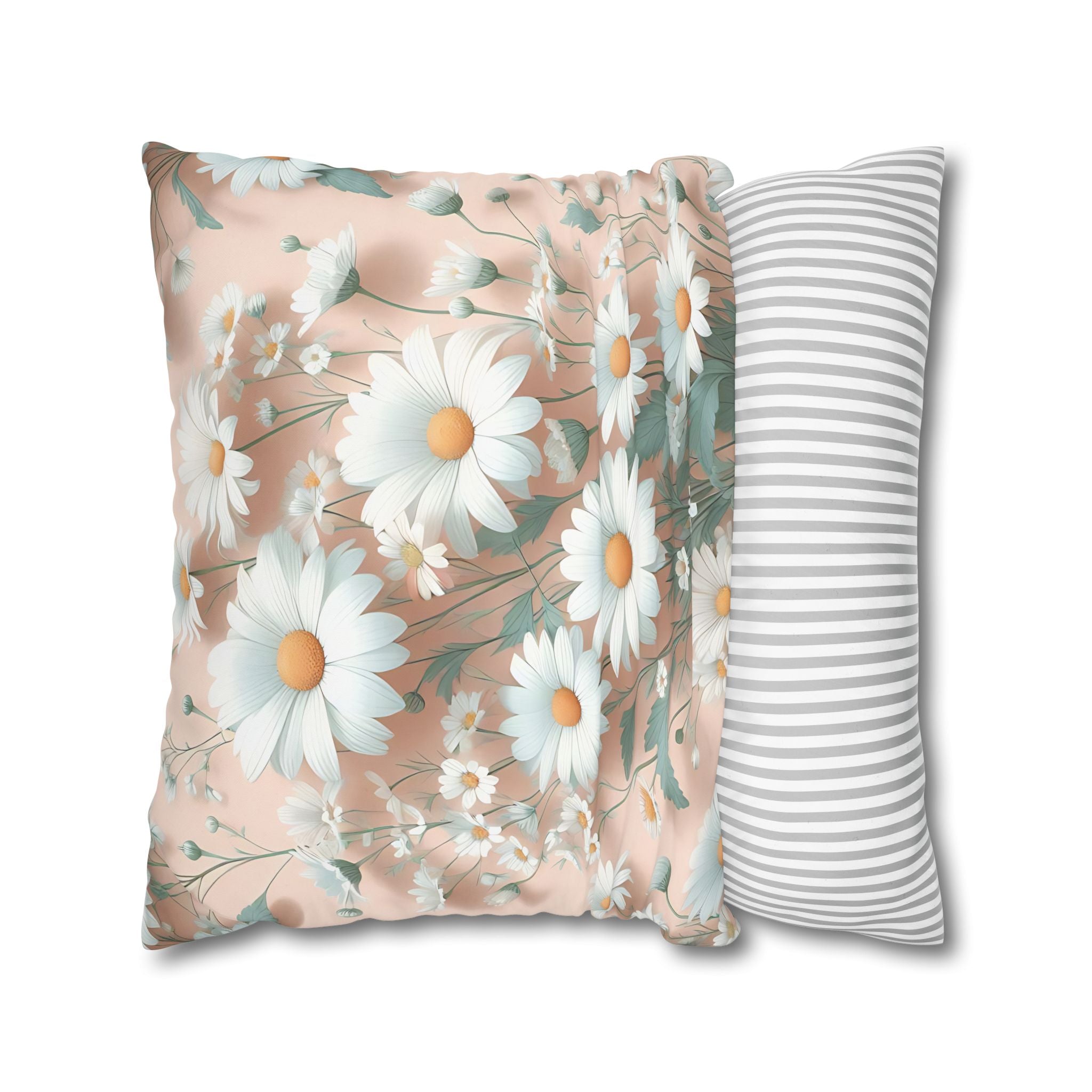 Peach Daisy Pillowcase - Floral Bedding