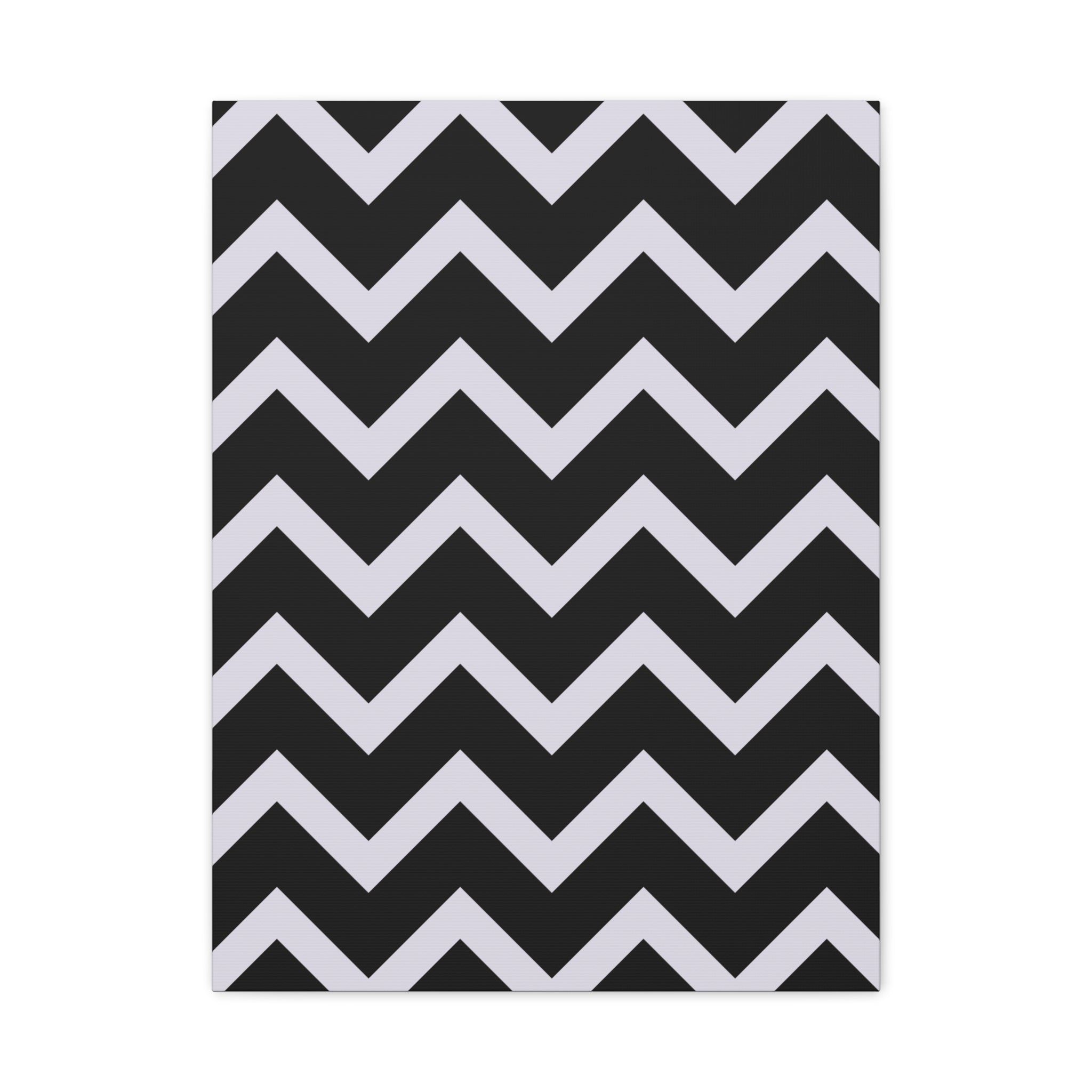 Modern Chevron Zigzag Matte Canvas Art