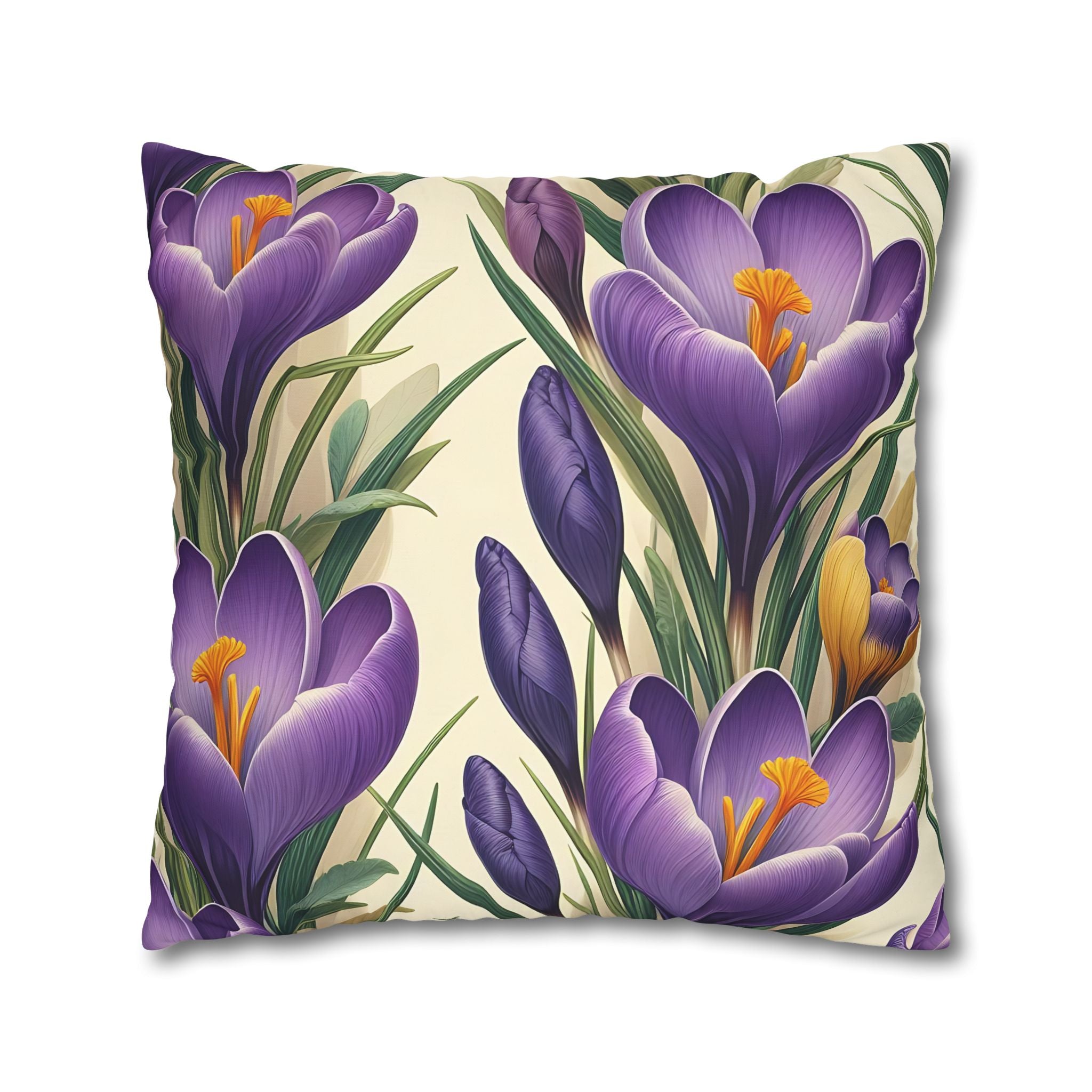 Luxury Crocus Pillowcase - Botanical Art