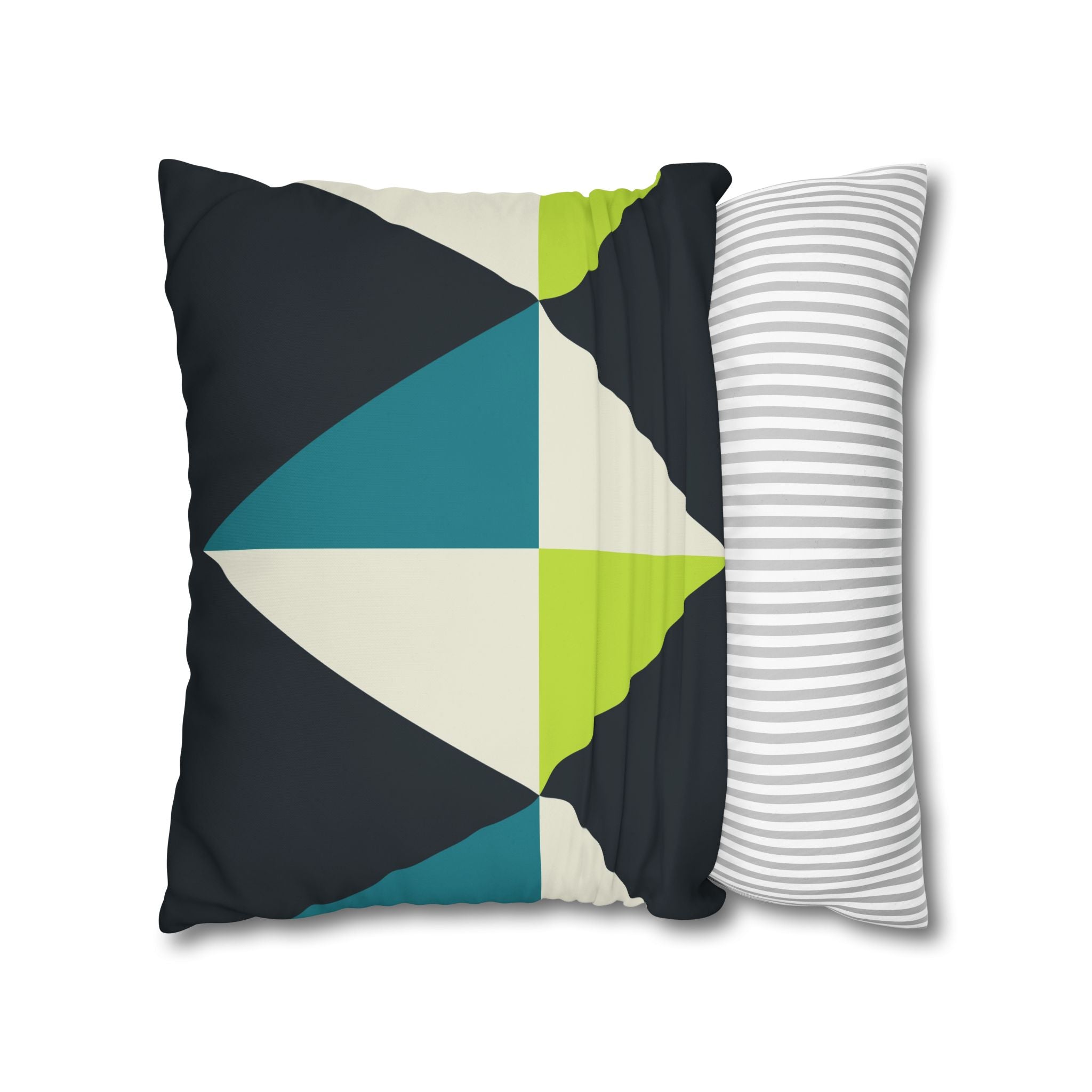 Geometric Teal Diamond Pillowcase