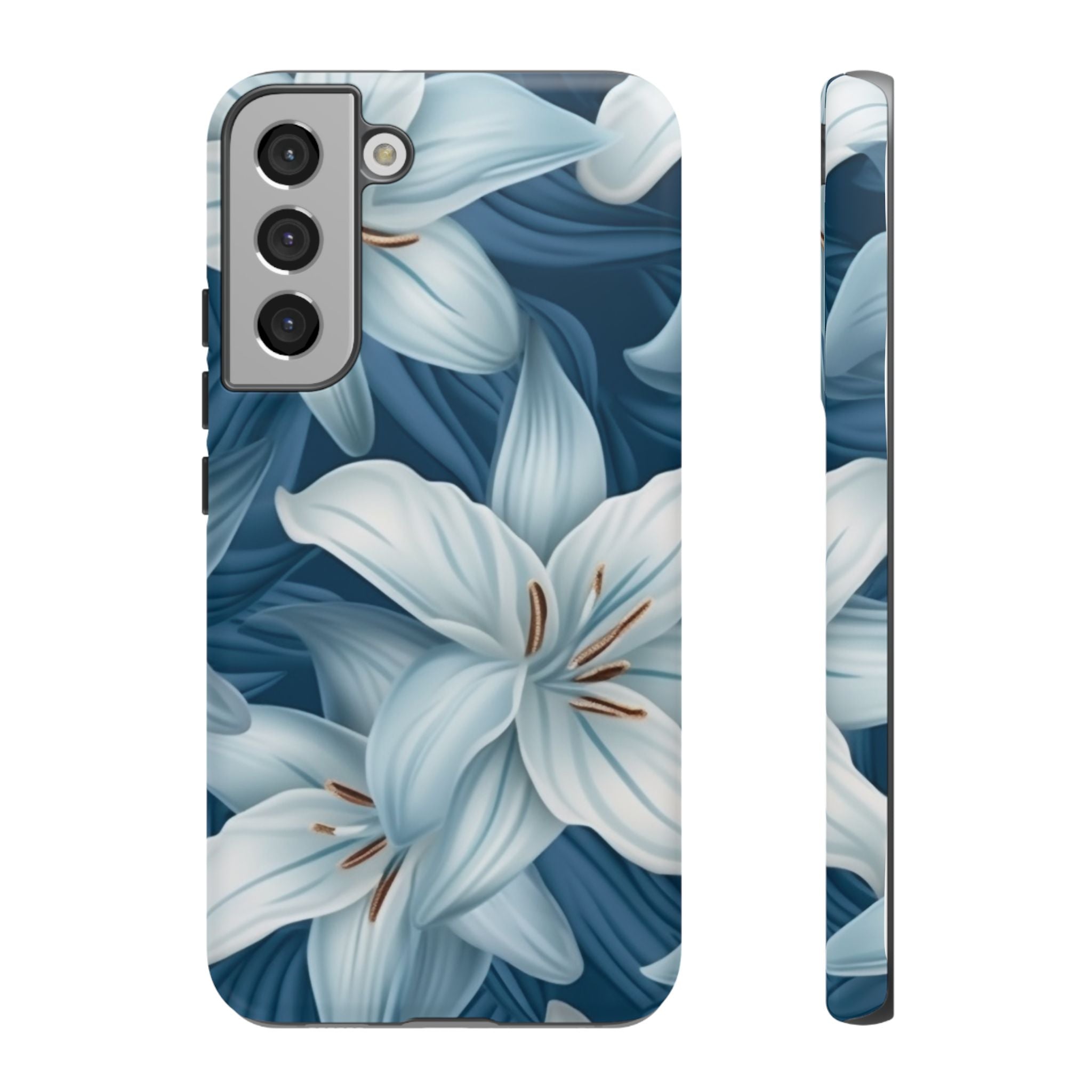 Pastel Blue Lily Samsung Phone Case