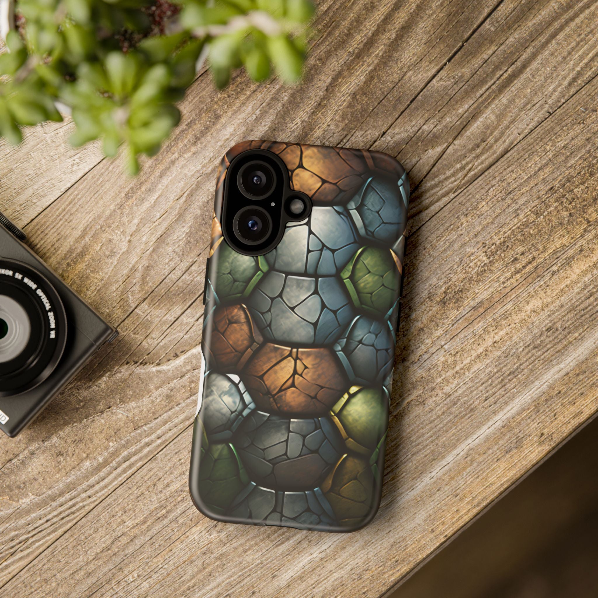 Hexagon Stone iPhone Case - Rugged Texture