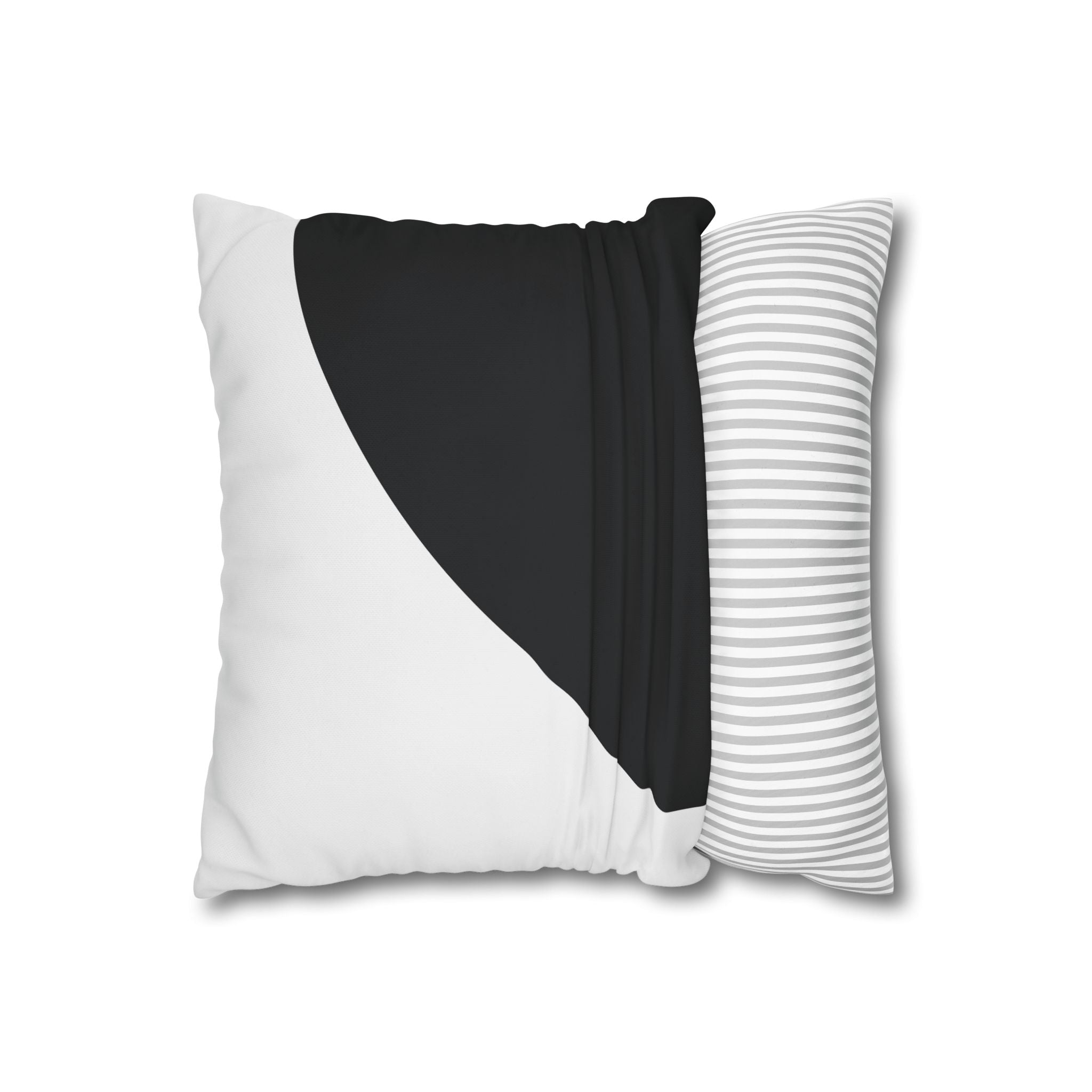 Minimalist Black & White Semi-Circle Pillowcase