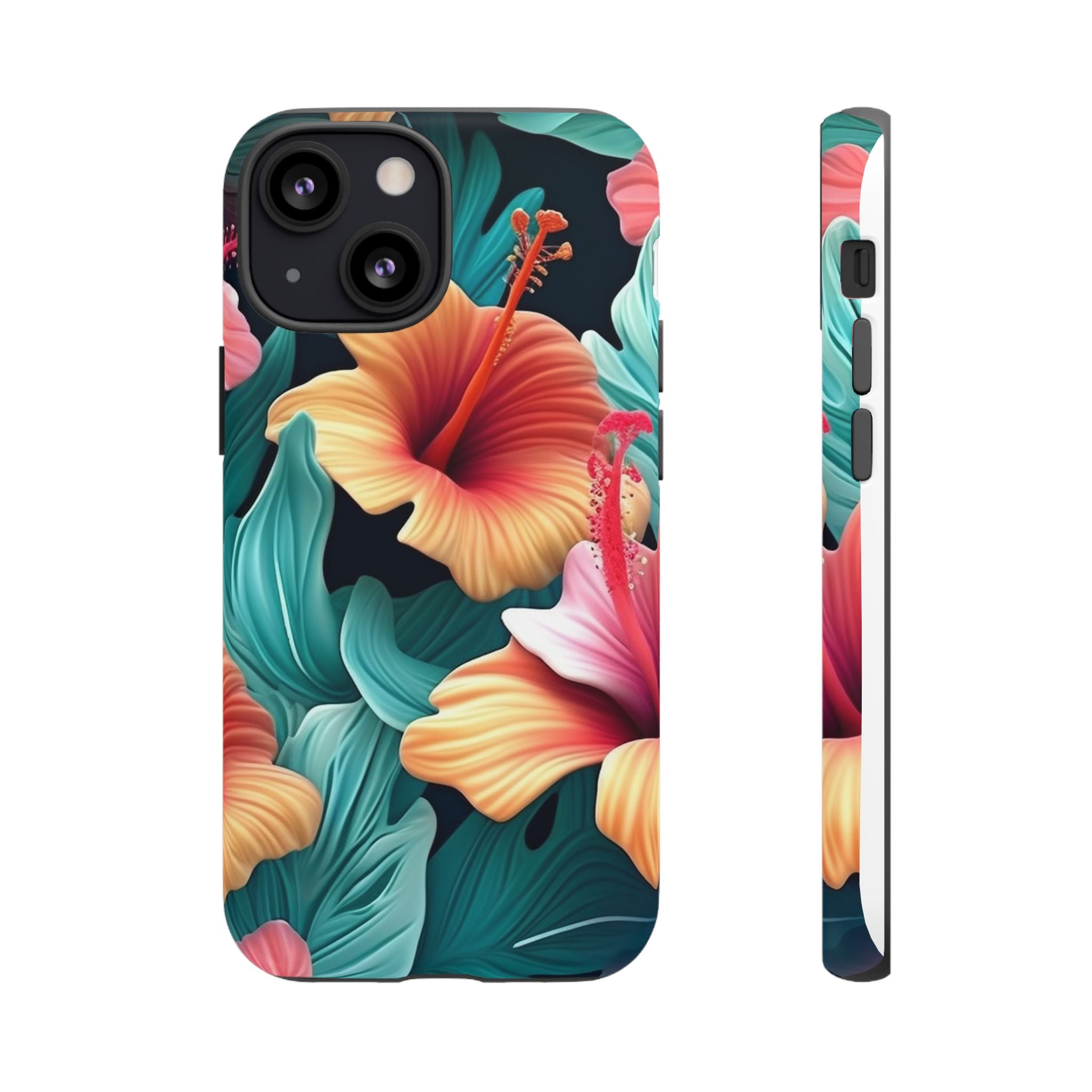 Tropical Hibiscus Hexagon iPhone Case