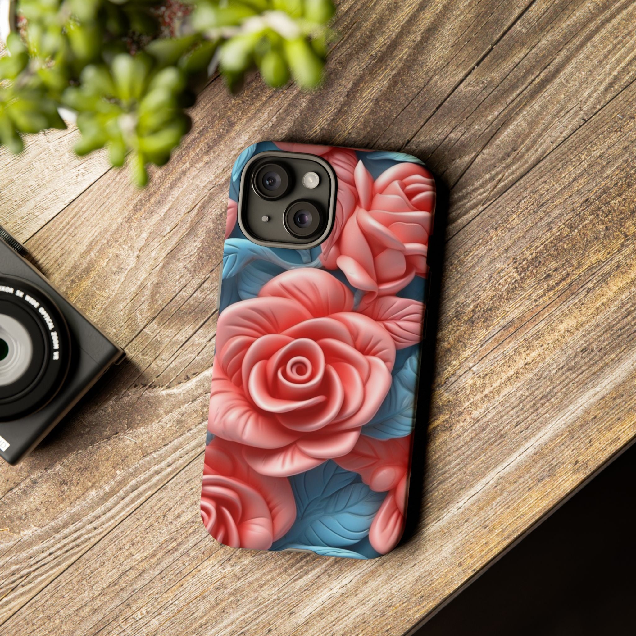 Stylized Floral iPhone Case - Hexagon Stone