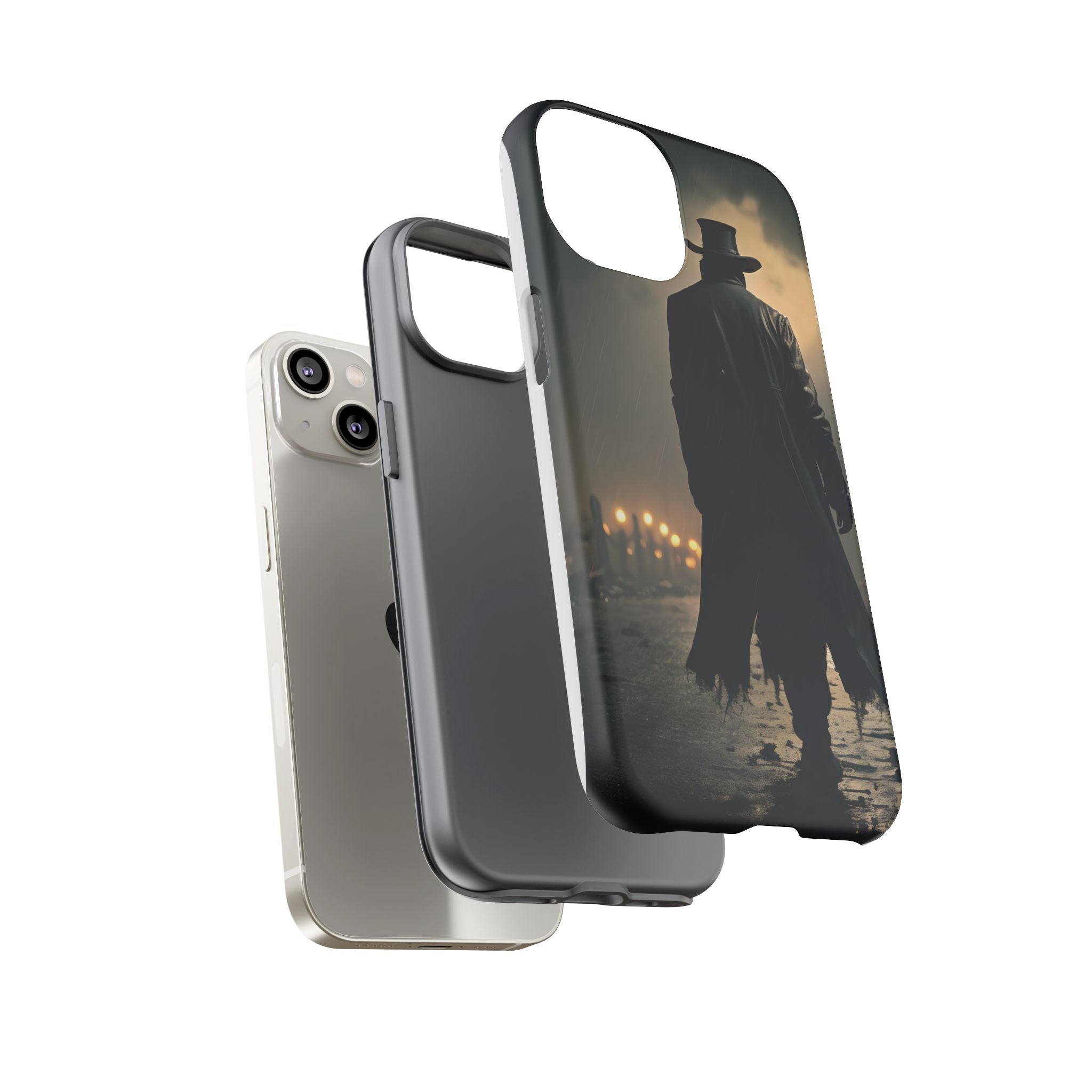 Mysterious Night Walk Hexagon Stone iPhone Case