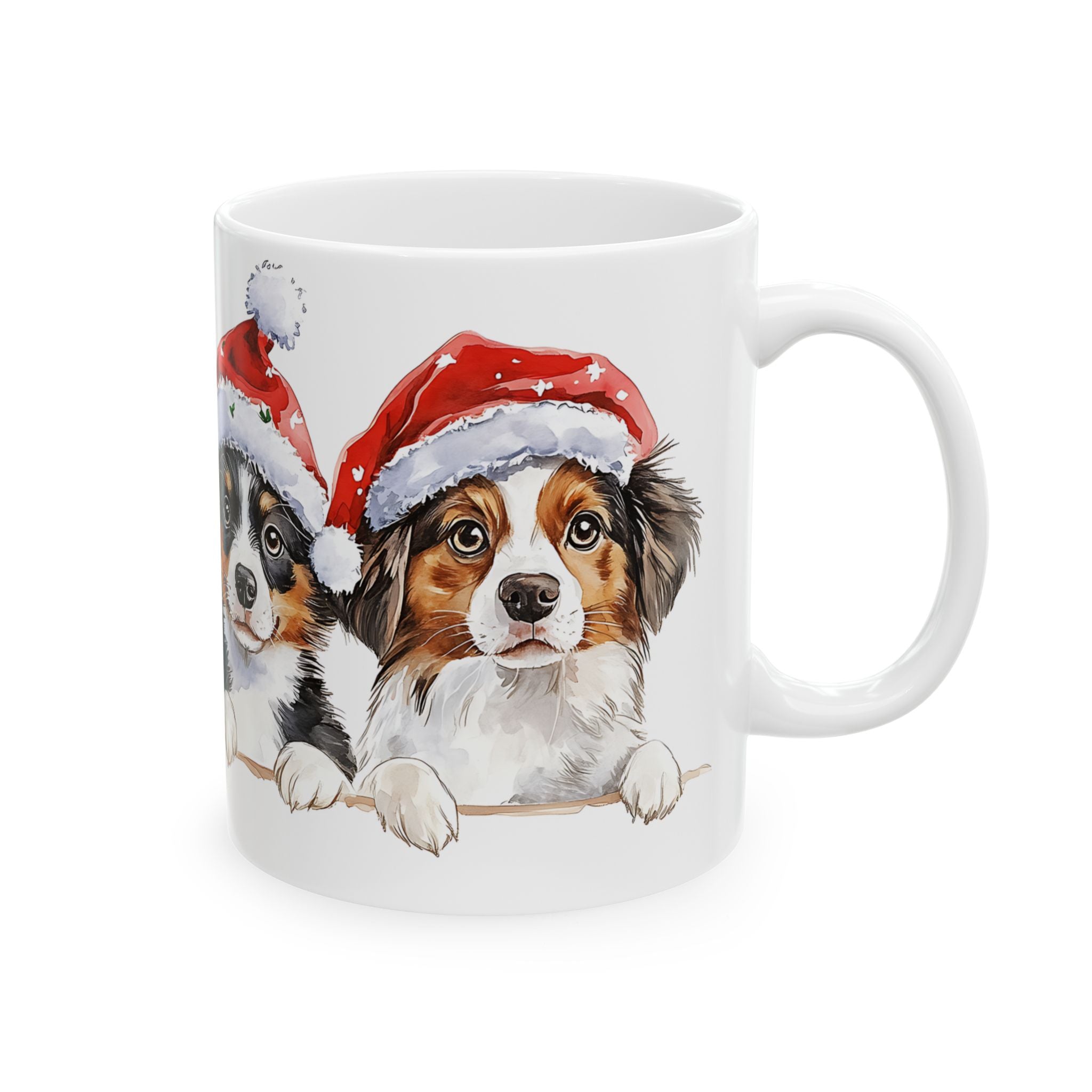 Aussie Shepherd Puppies Christmas Mug