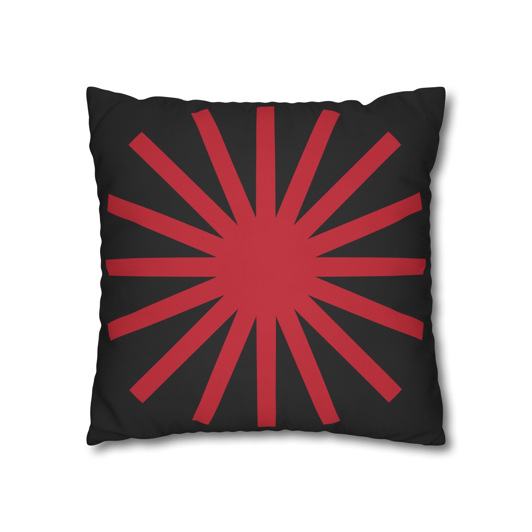 Red Sunburst Geometric Pillowcase