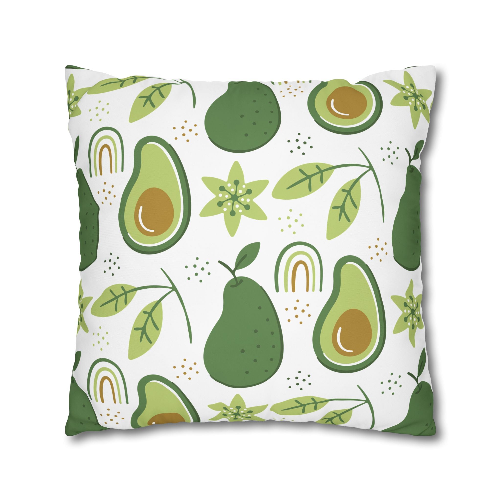 Avocado Leaf Pillowcase - Retro Green