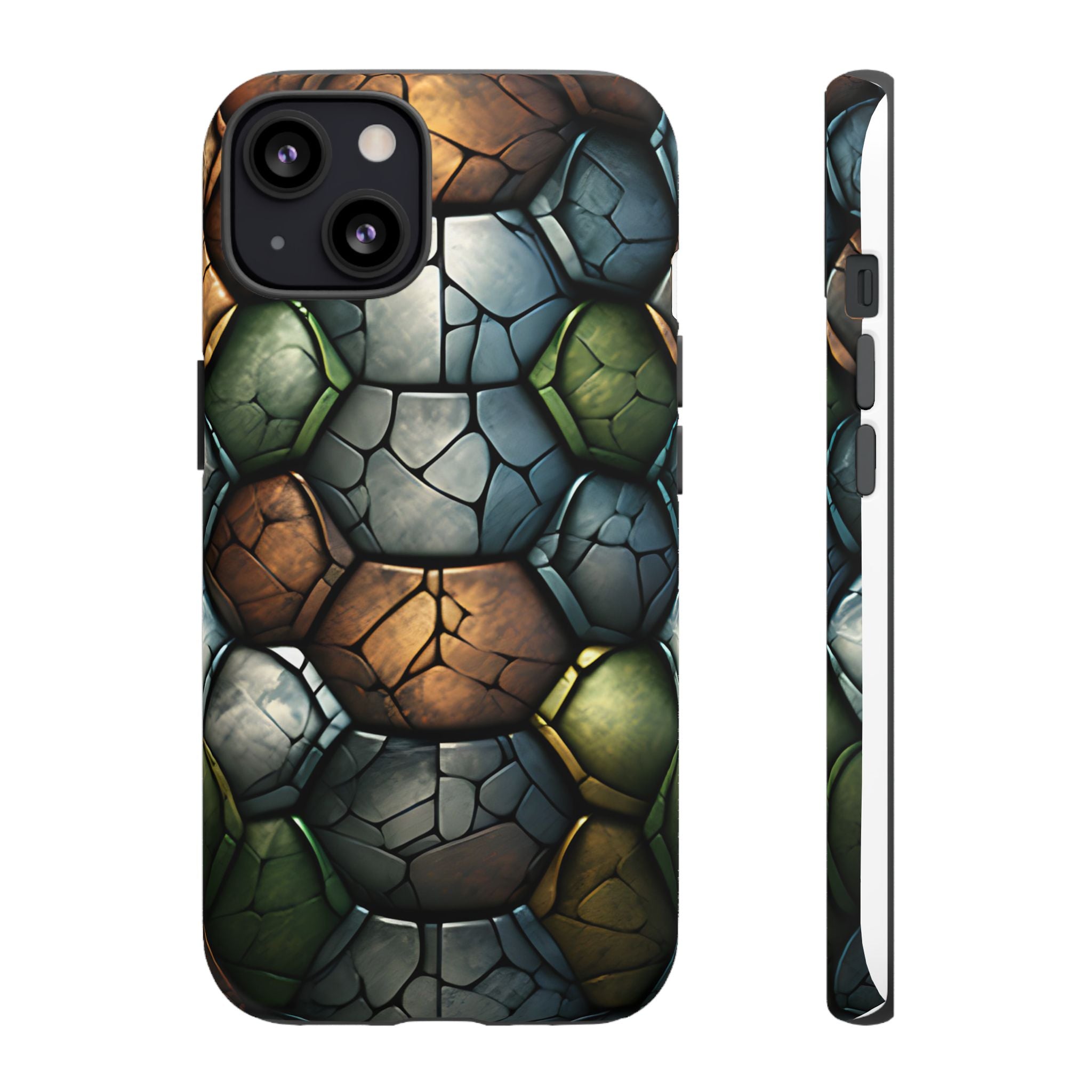 Hexagon Stone iPhone Case - Rugged Texture