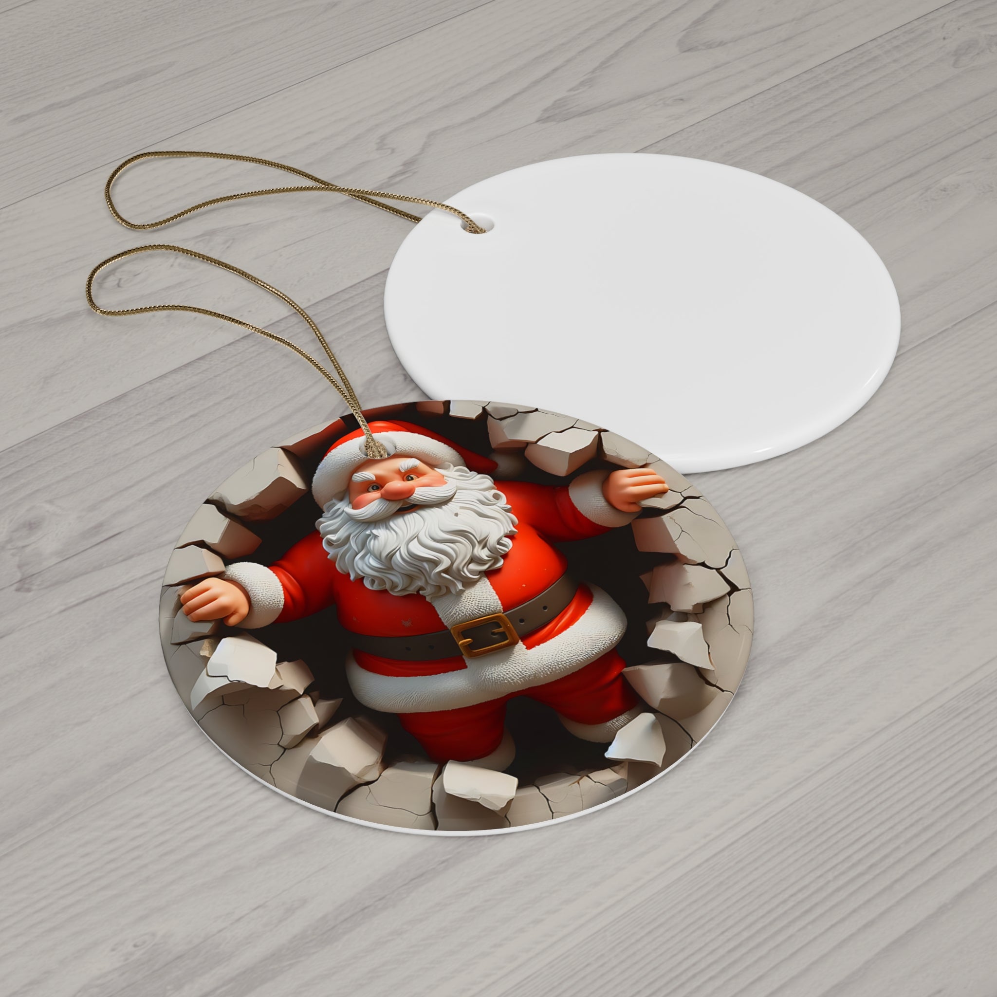 Santa's Stone Wall Breakout Ornament