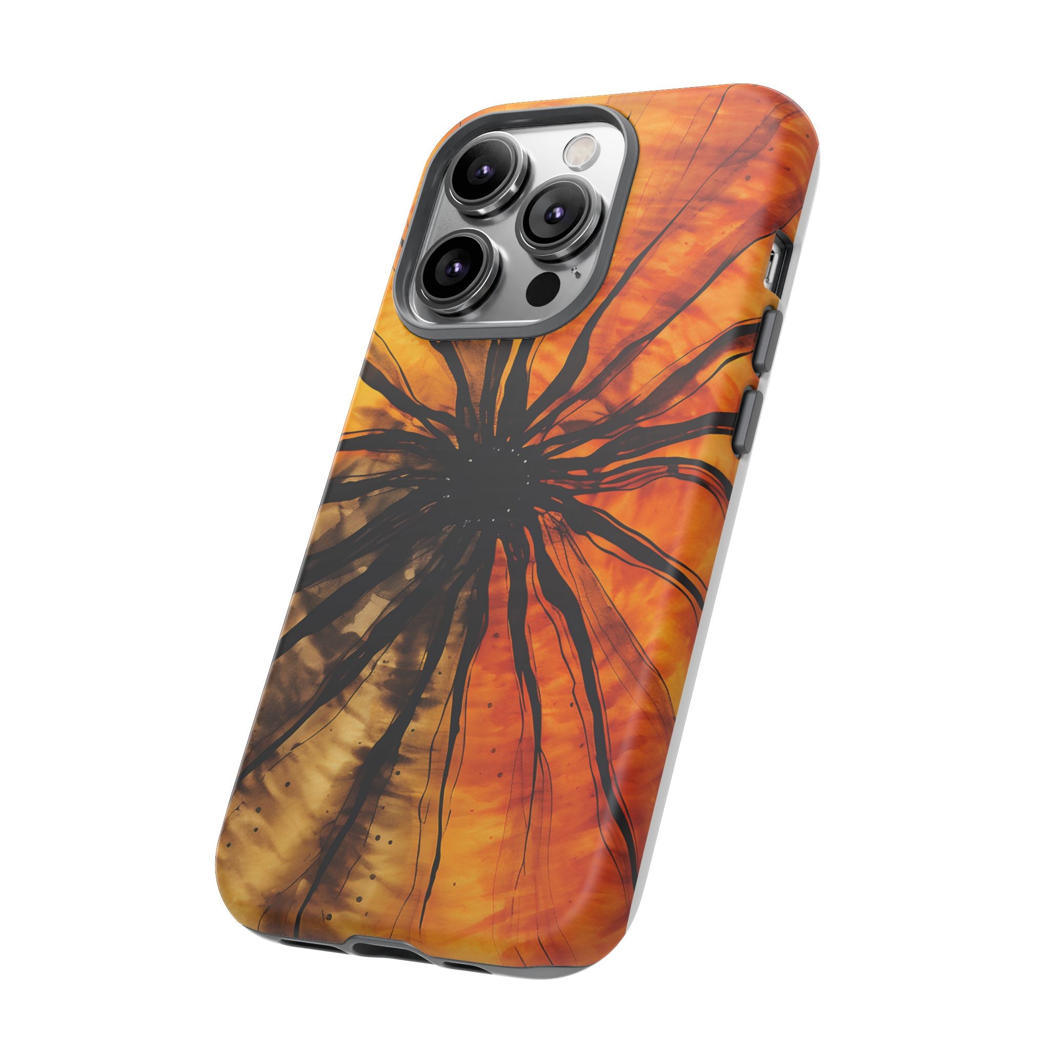 Fiery Sunburst Hexagon iPhone Case