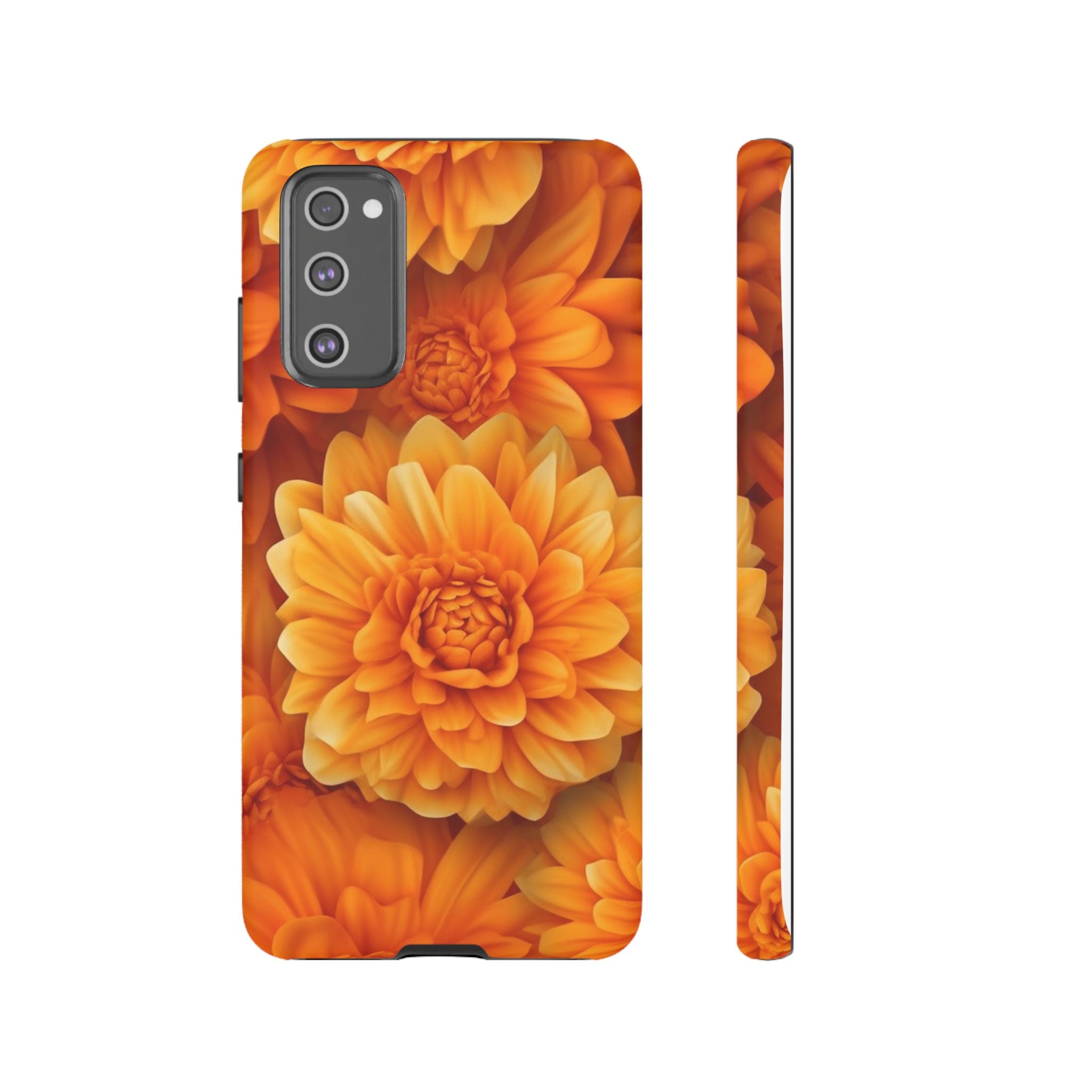 Orange Dahlia Bloom Samsung Case