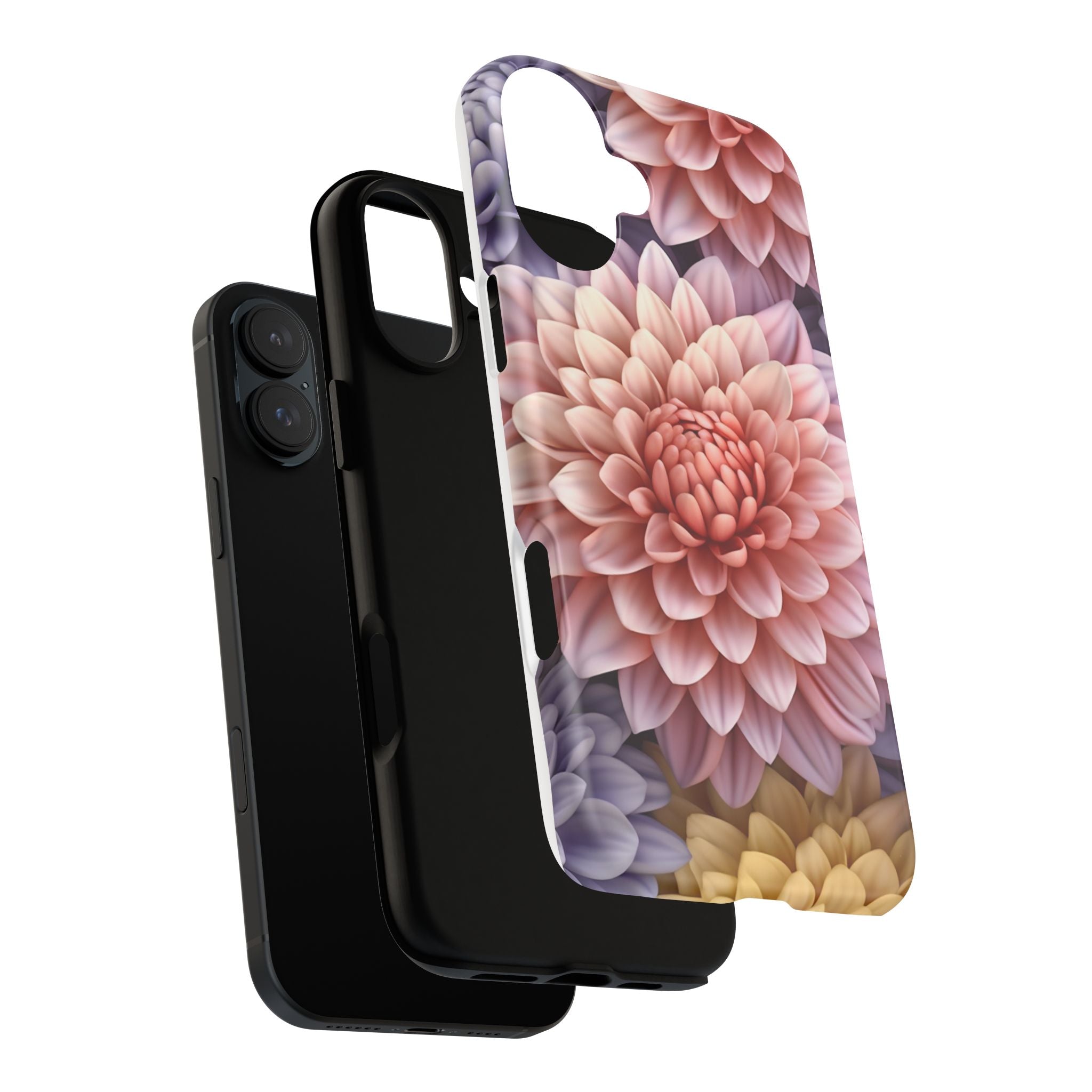 Dahlia Bloom Hexagon Stone iPhone Case