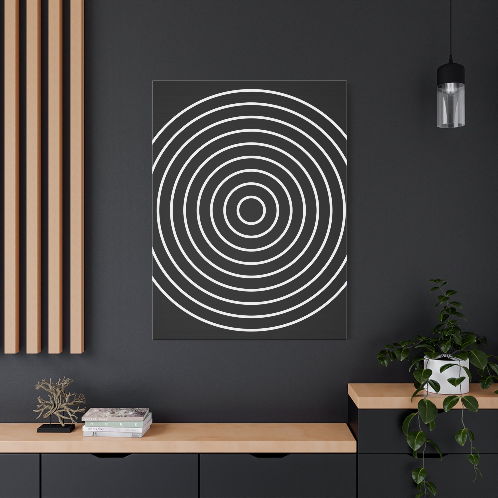 Abstract Concentric Circles Canvas Art