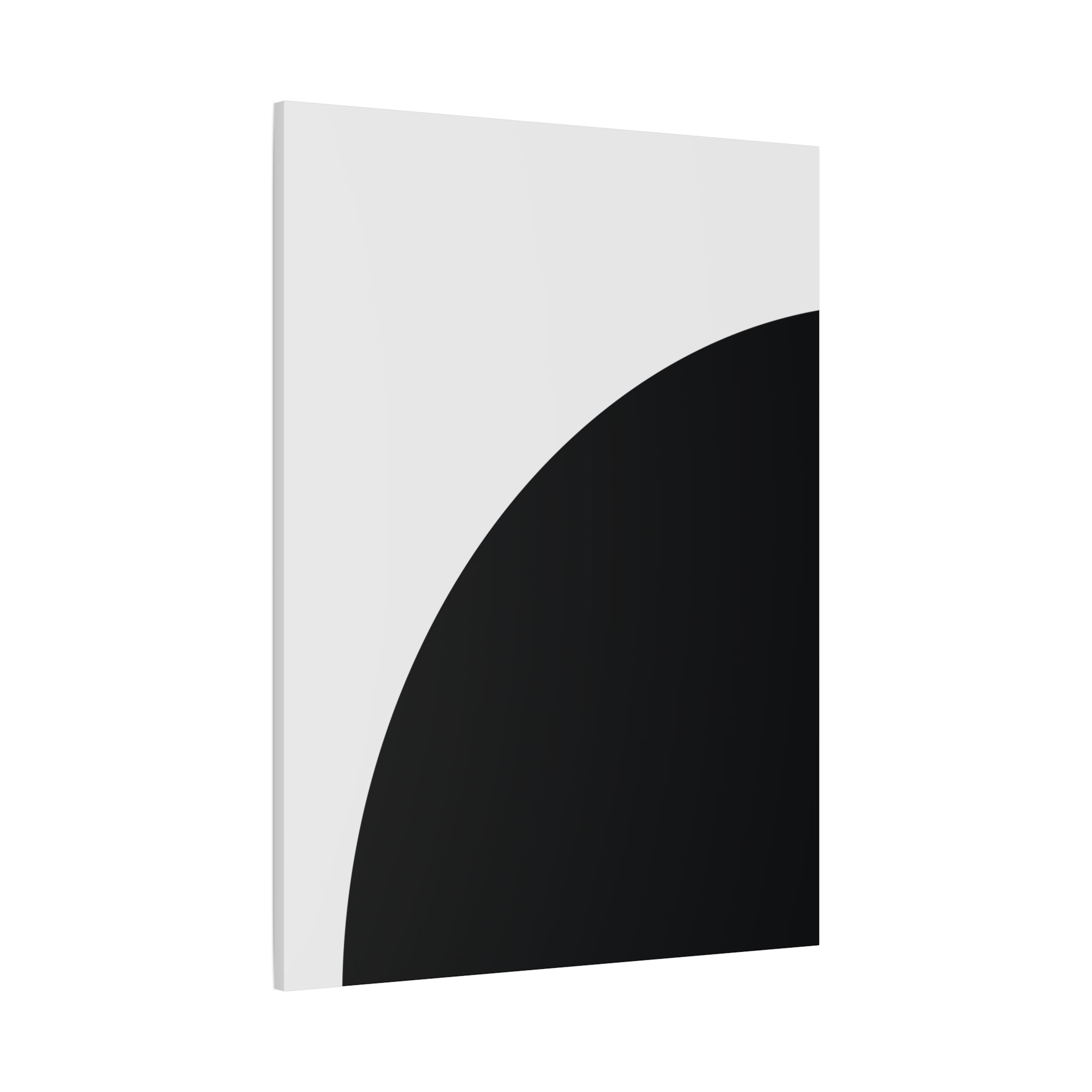 Abstract Black Semicircle Canvas Art