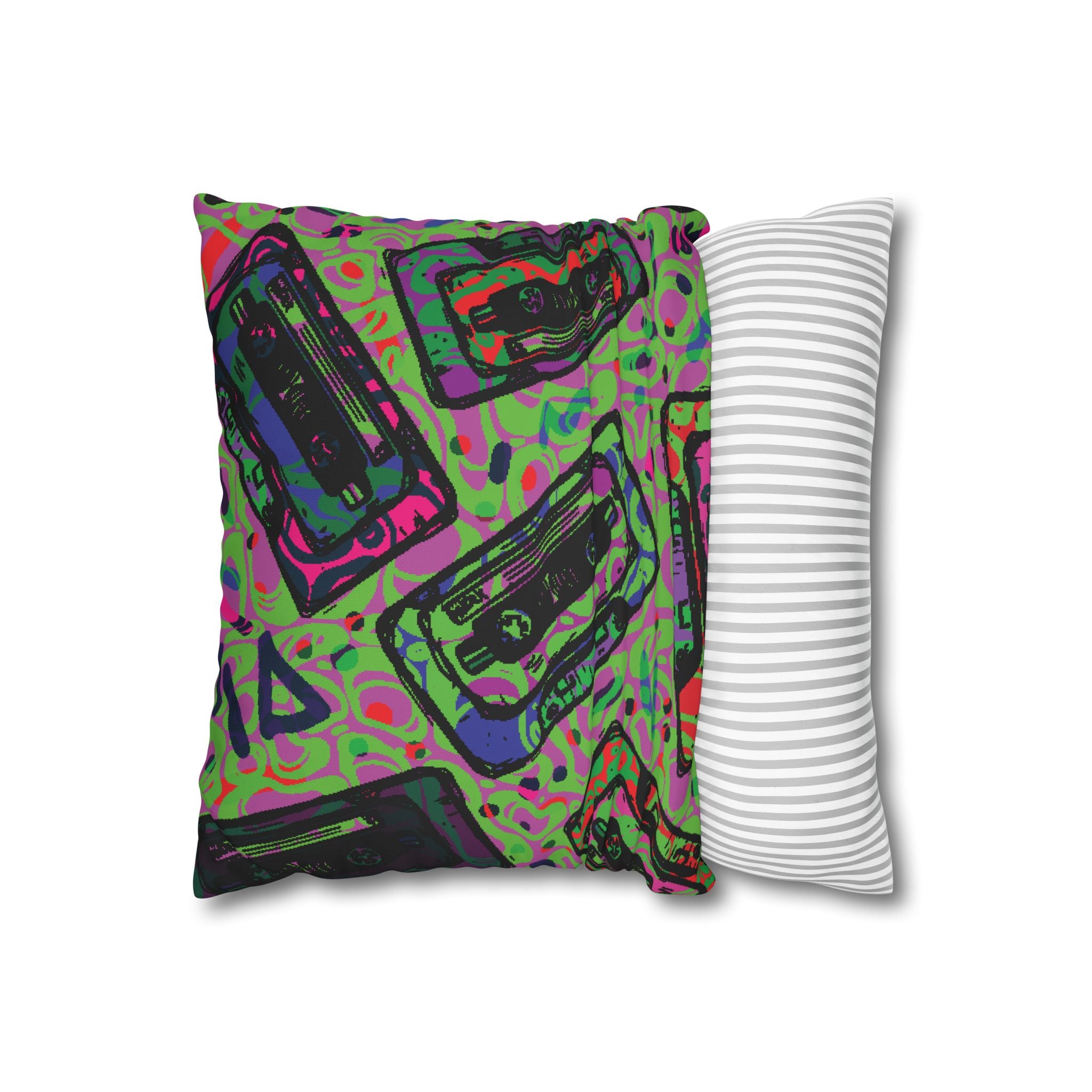 Retro Cassette Tape Pillowcase - 80s Vibe