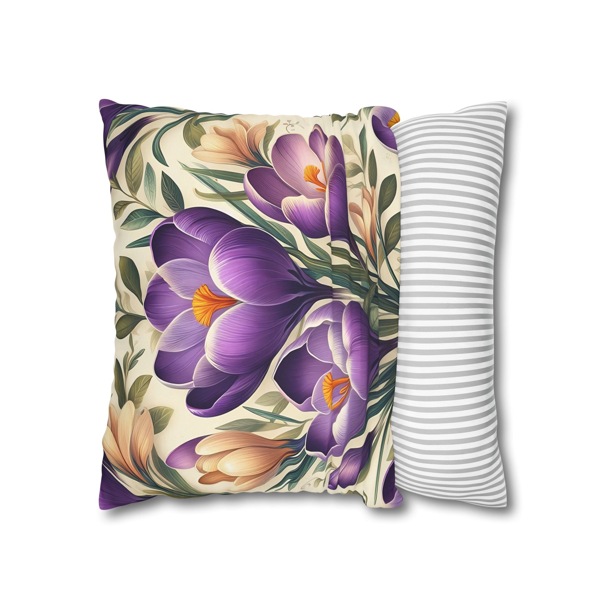 Purple Crocus Botanical Pillowcase