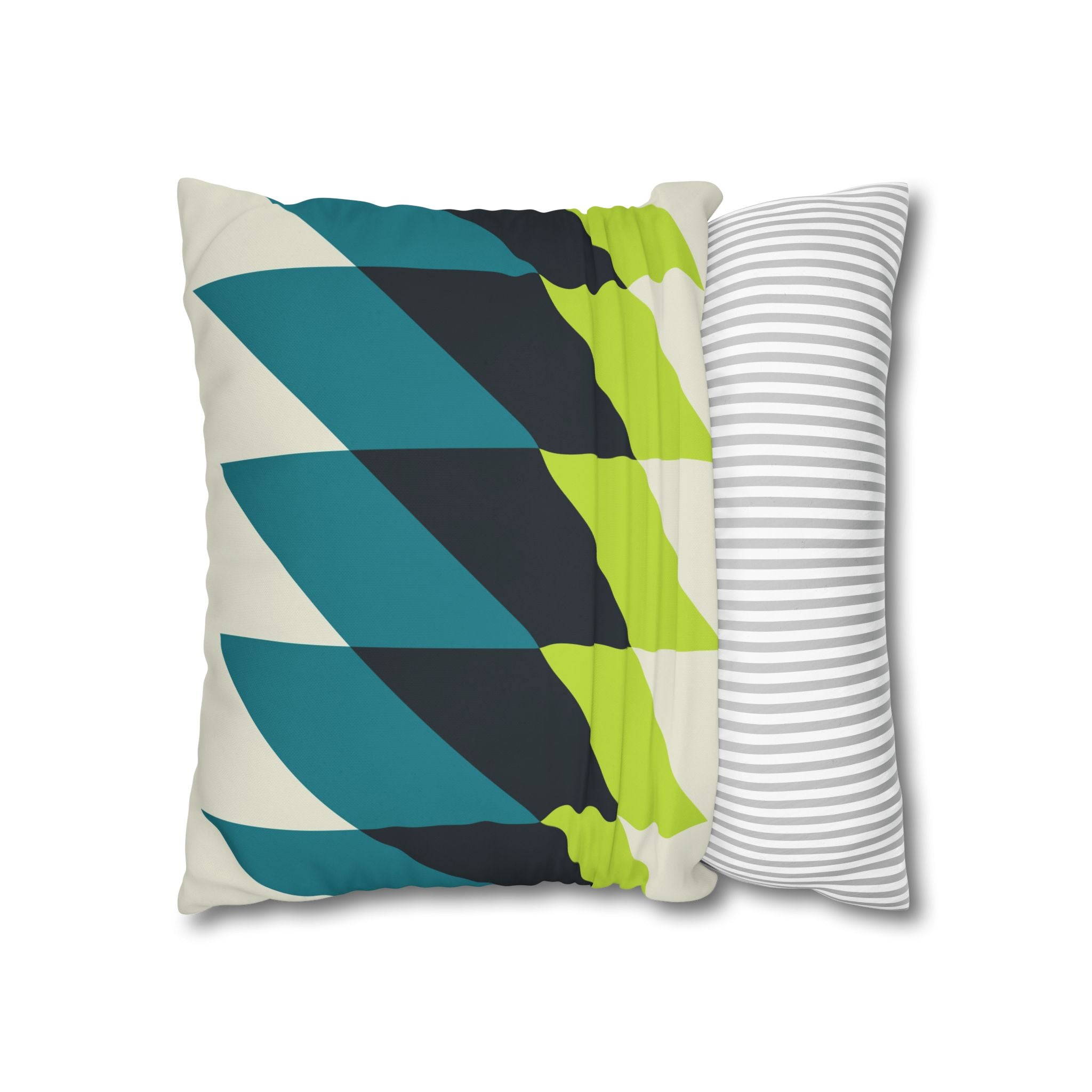 Geometric Teal Pillowcase - Modern Decor